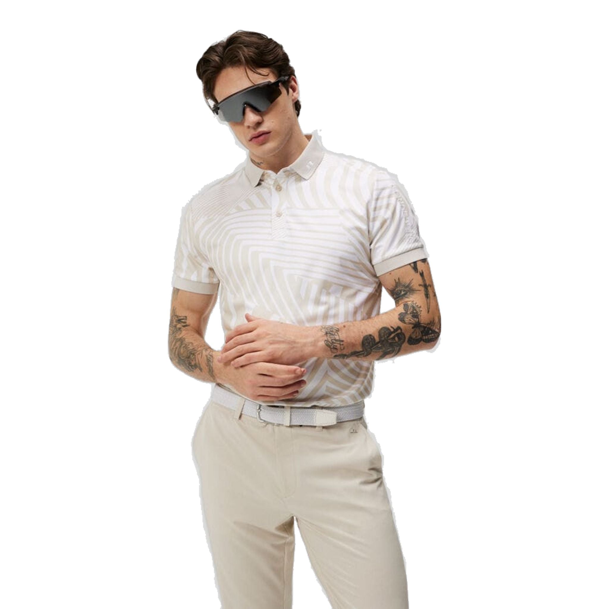 J. Lindeberg Tour Tech Reg Fit Polo imprimé hommes