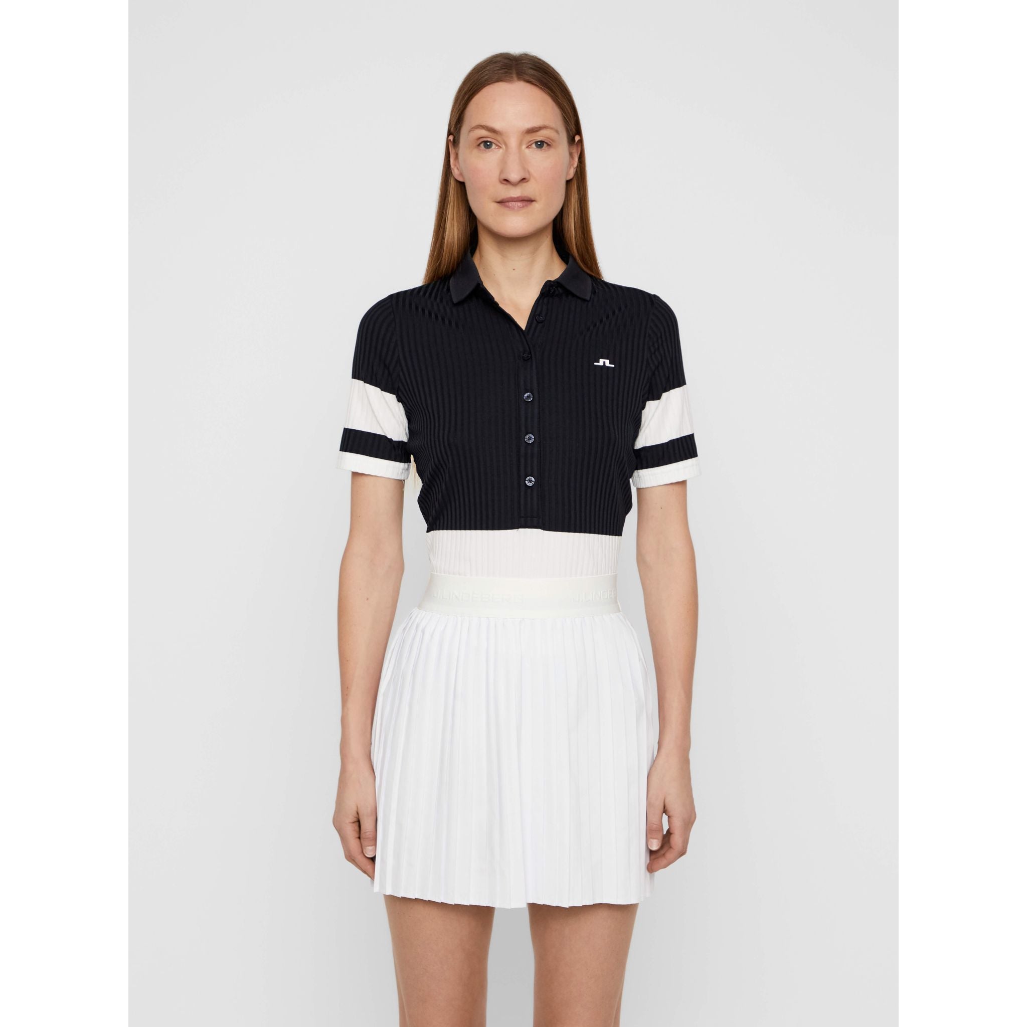 J. Lindeberg W Natasha-Rib Jersey Polo Jl Marine Femme