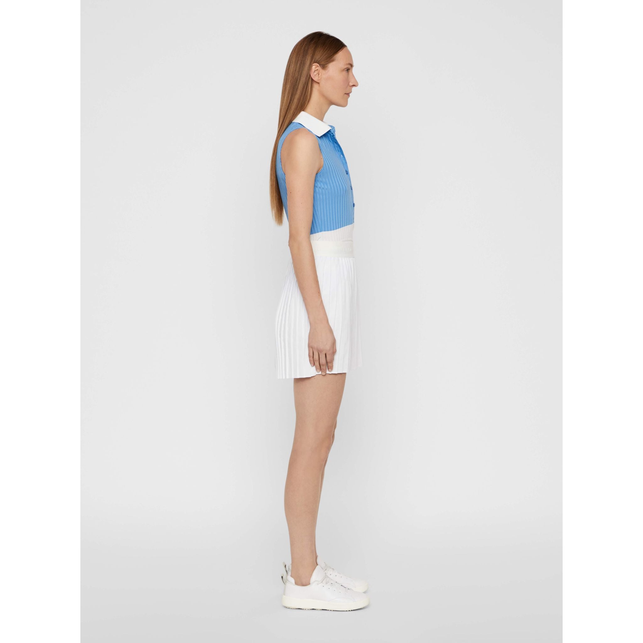 Polo J. Lindeberg W Nora-Rib Jersey Bleu Lac Femme