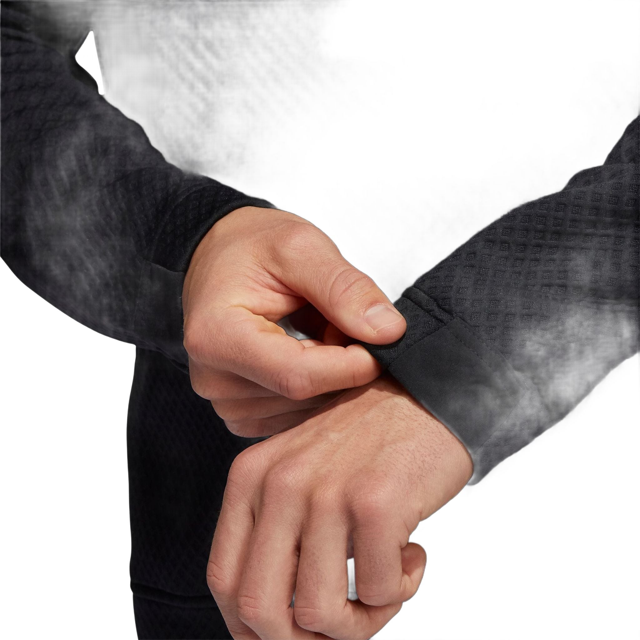 Pull Adidas M résistant à l'eau, fermeture éclair 1/4, noir, homme