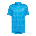 Polo Adidas M à lignes jacquard, bleu vif/semi-menthe vif, homme