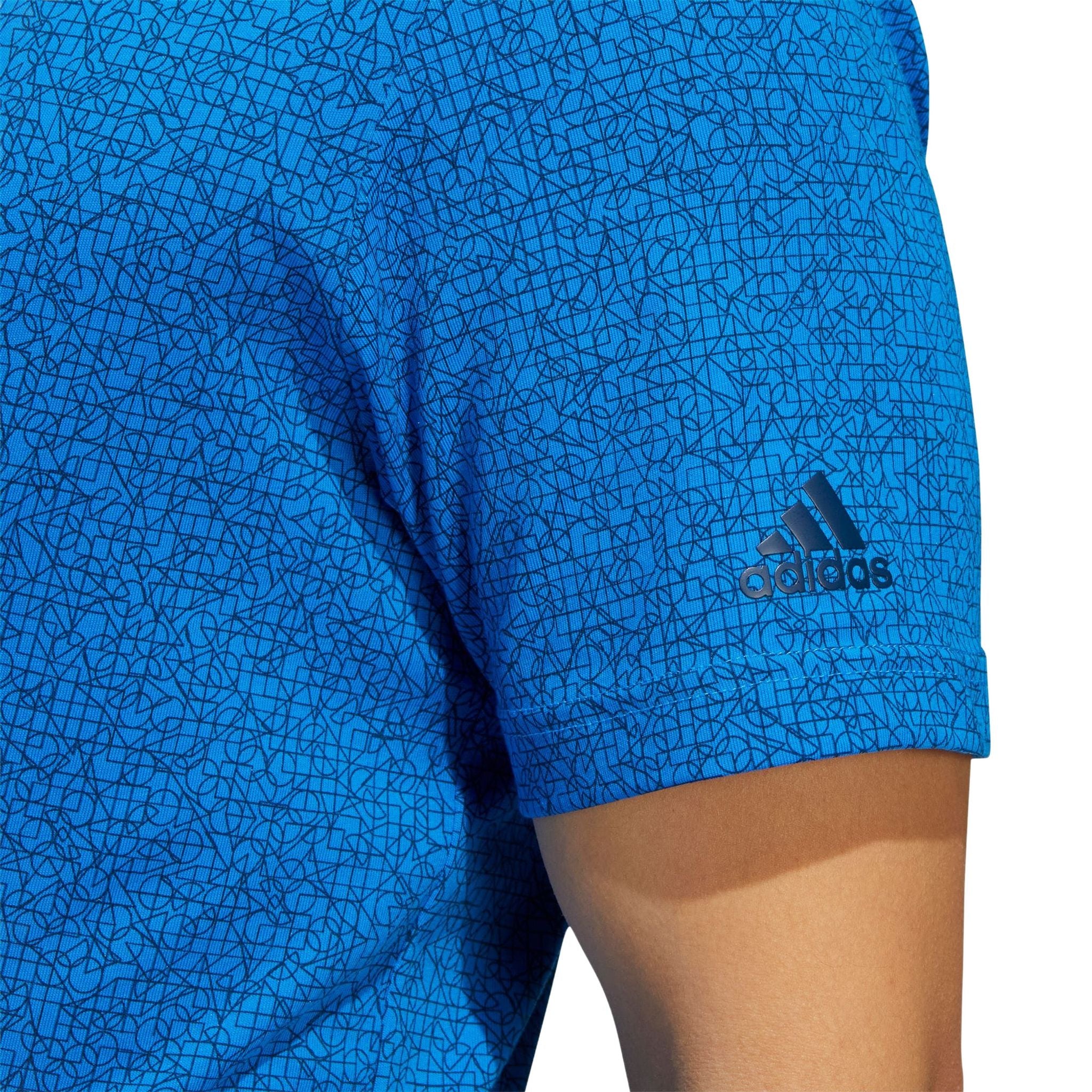 Polo Adidas M à imprimé abstrait bleu marine Rush/Crew Navy Homme