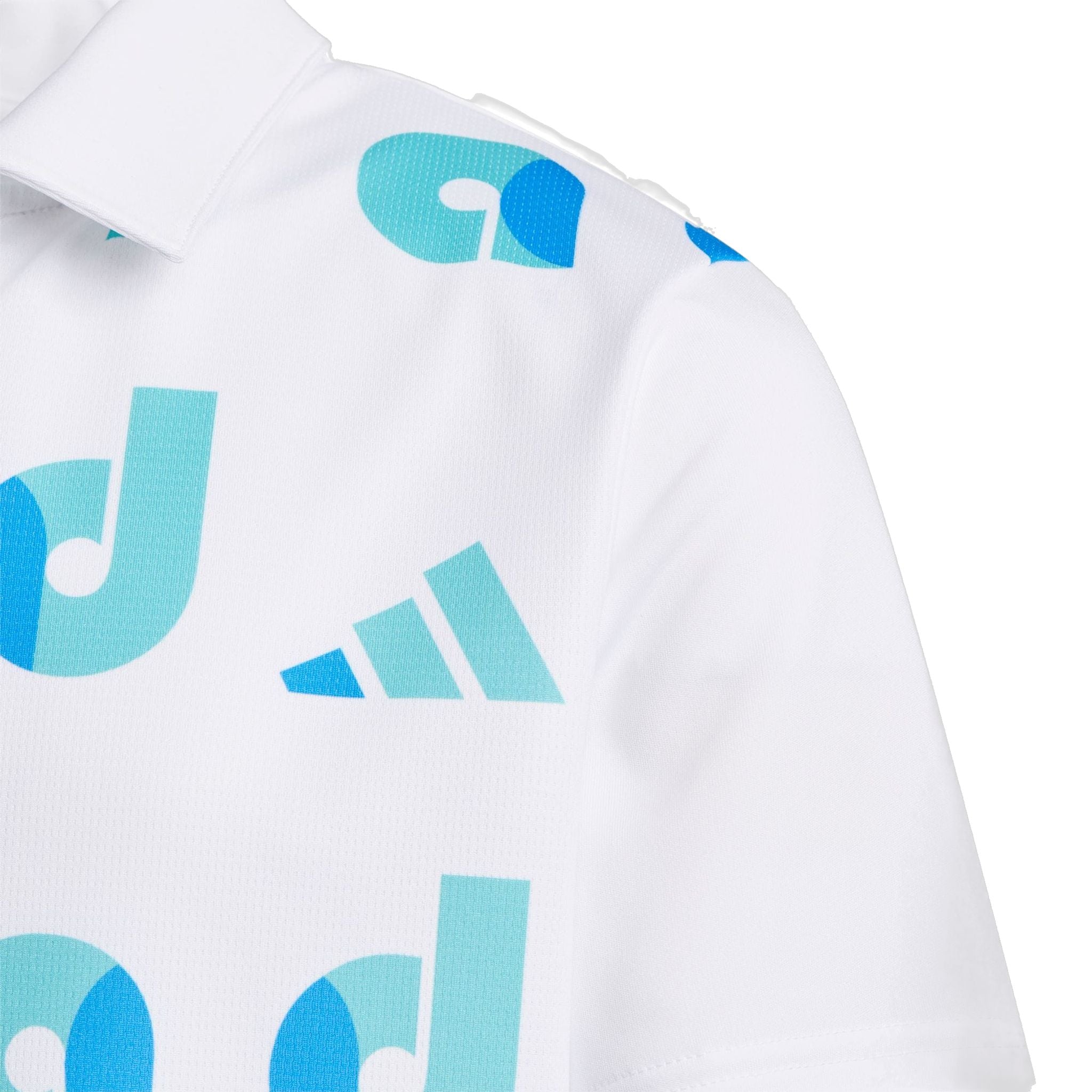 Polo Adidas Jr. Graphic Semi Mint Rush/Blue Rush/Blanc