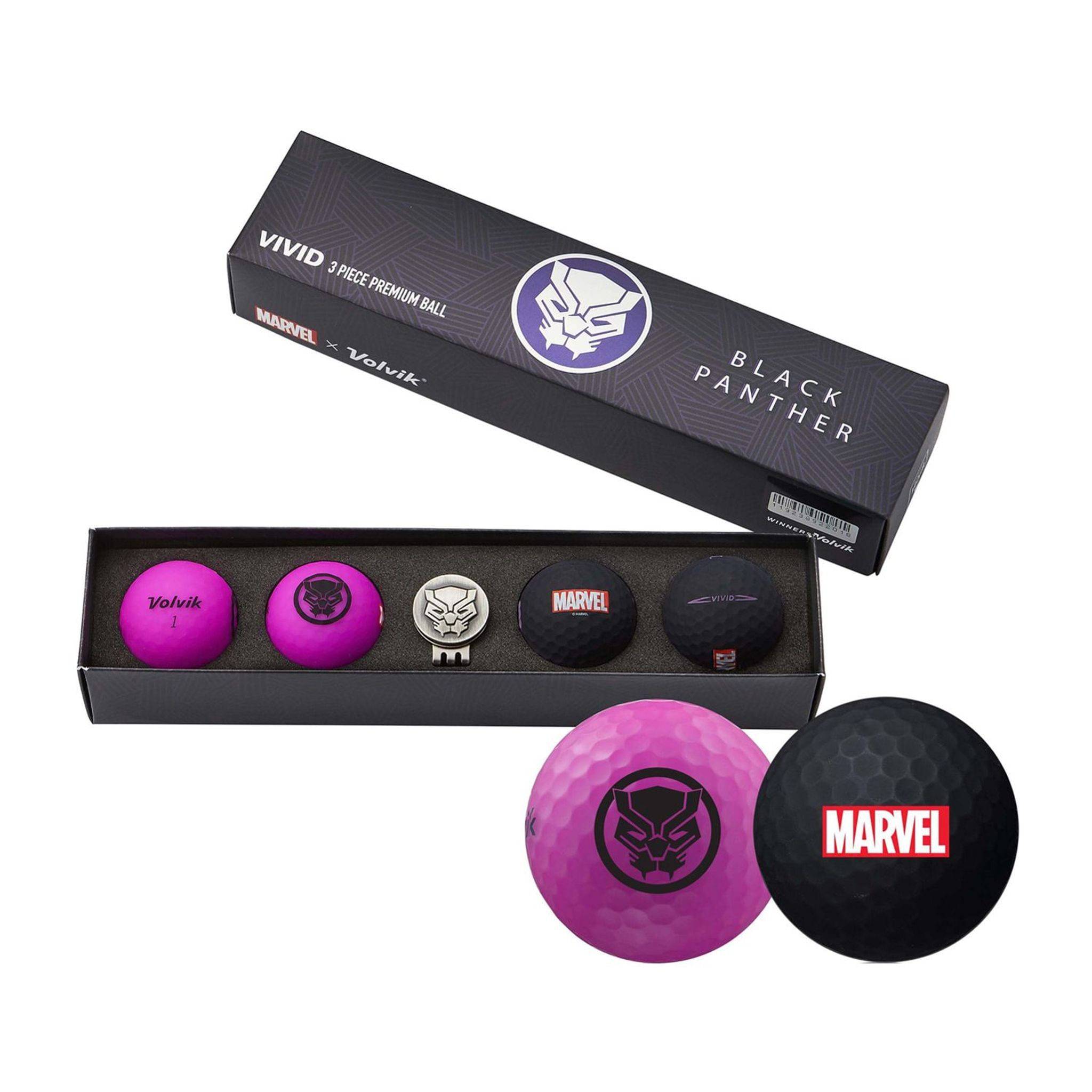 Volvik Marvel [4 balles + marqueurs) Black Panther
