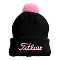 Bonnet Titleist à pompon noir/rose pour femme