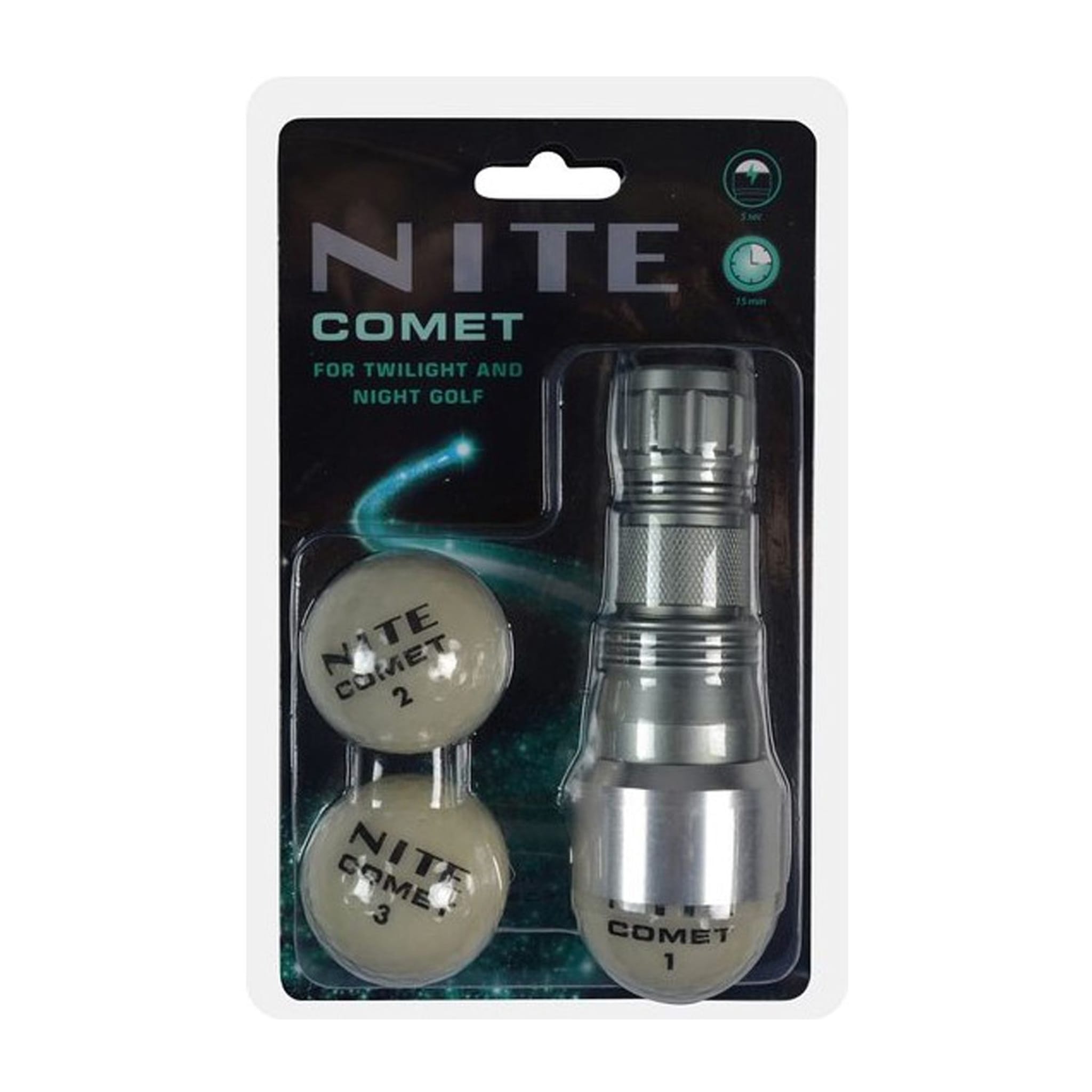 Legend Golfgear Comet Nite Bälle mit UV-Lampe [3Bälle]