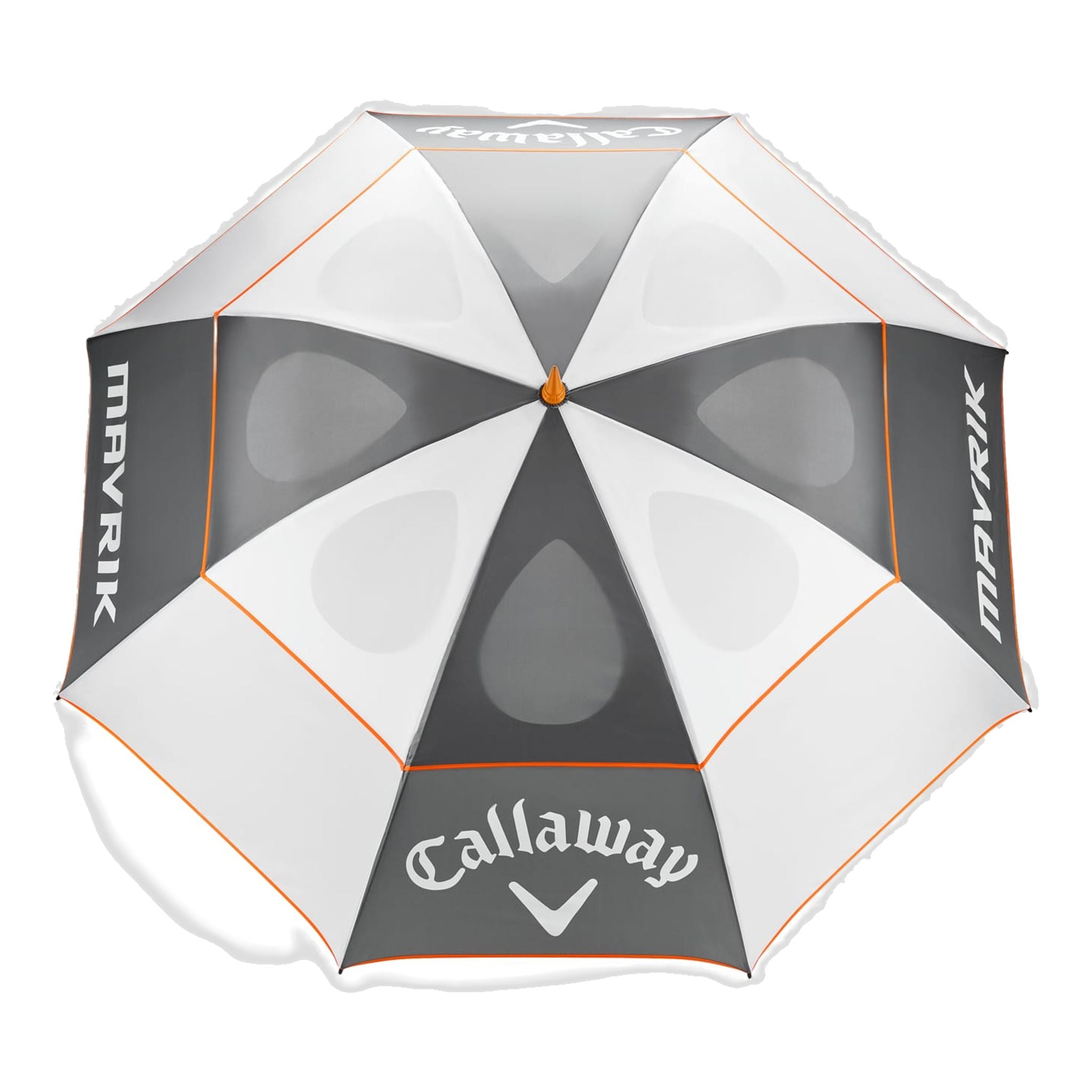 Parapluie Callaway Mavrik 68 DBL Blanc/Gris anthracite/Orange
