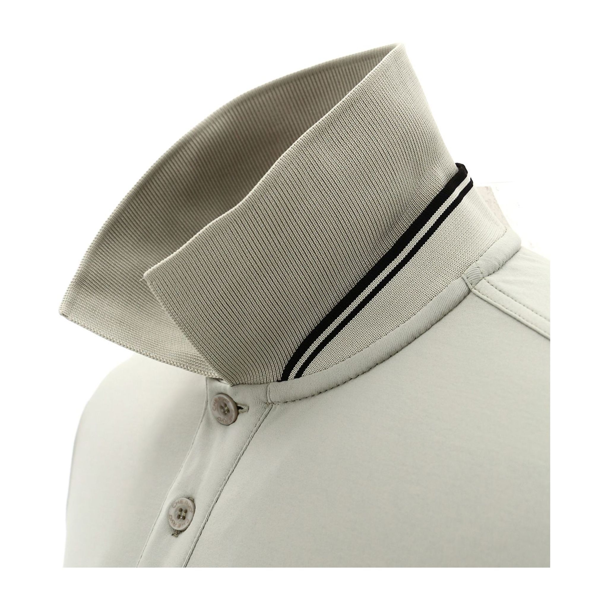 Polo Chervo M Anguy LS Gris/Vert Homme