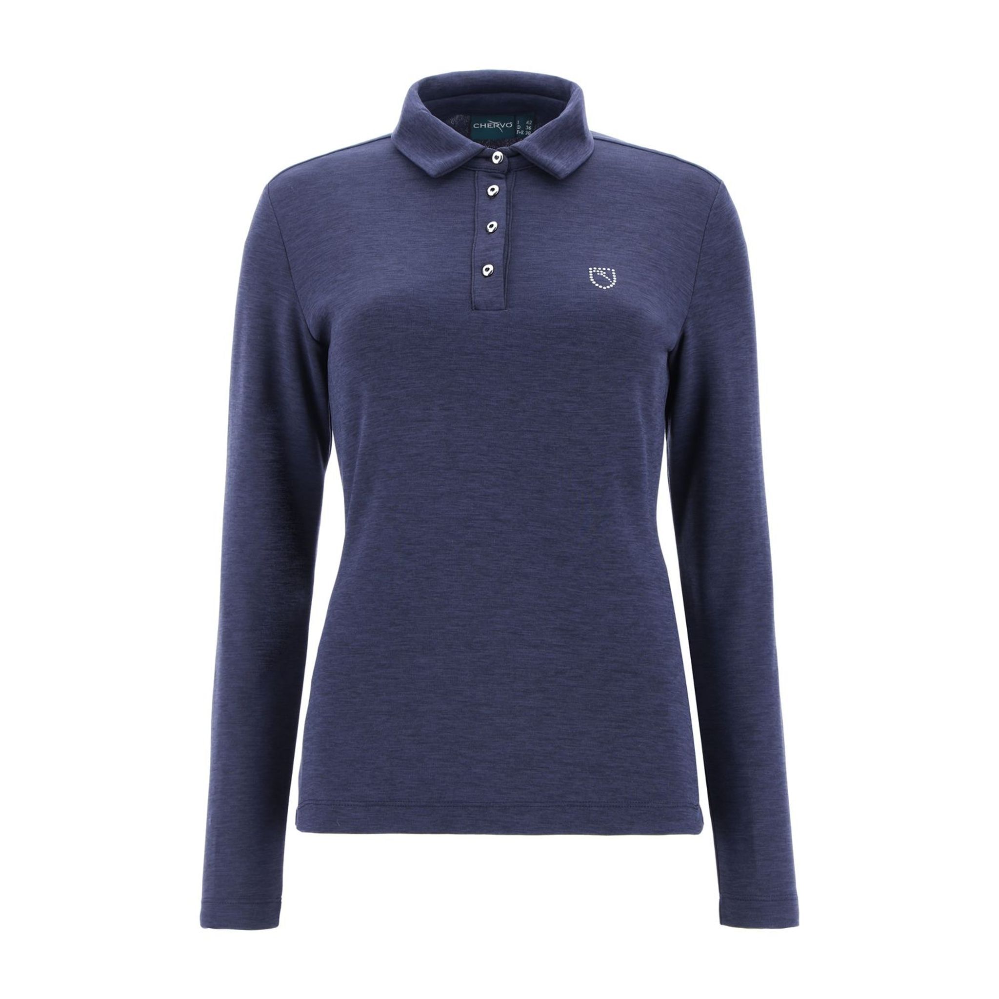 Polo à manches longues Chervo W Alltime pour femme, marine