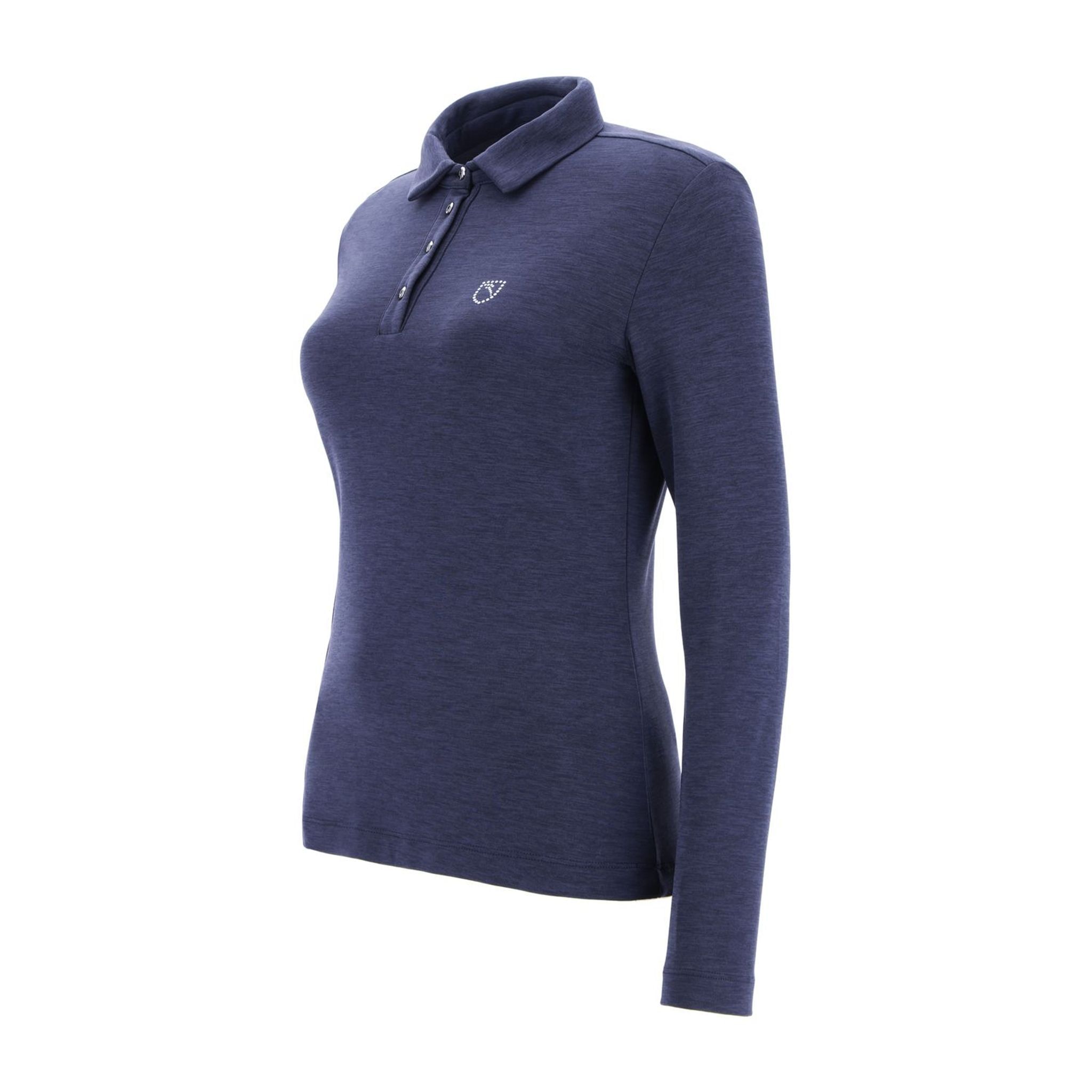 Polo à manches longues Chervo W Alltime pour femme, marine