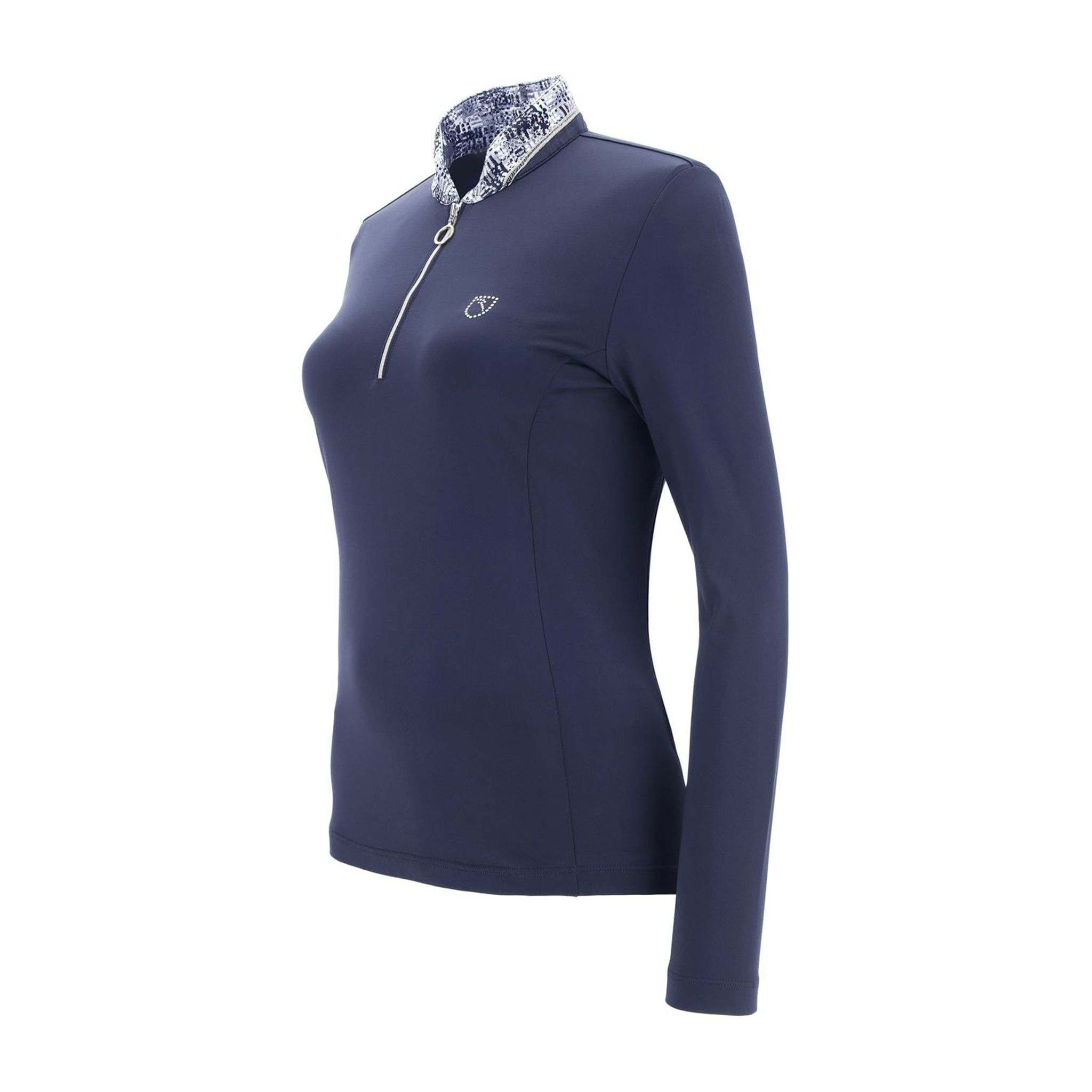 Polo à manches longues Chervo W Allout pour femme, marine