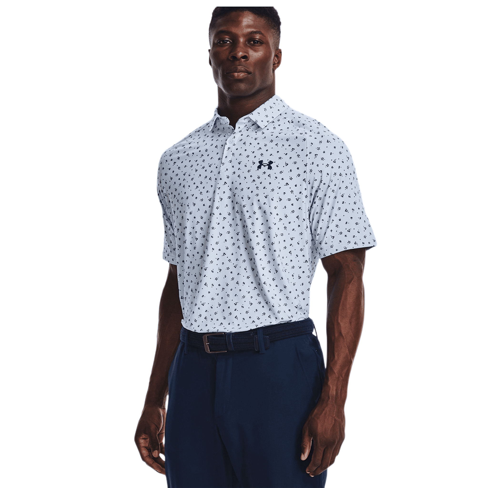 Under Armour Polo à manches courtes Iso-Chill Floral Dash Light Blue Homme Homme