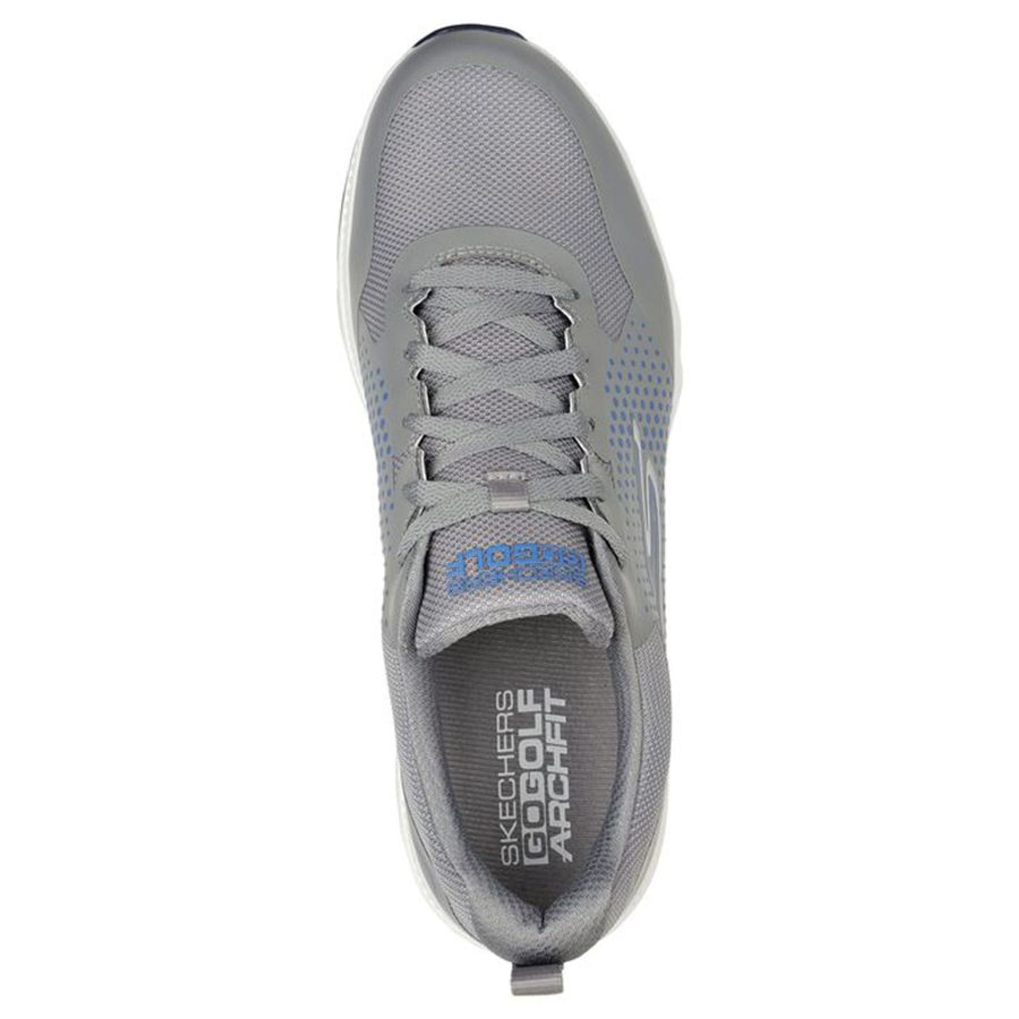 Skechers M GO GOLF ELITE 5 - Gris Synthétique/Textile/Bleu Tr Homme