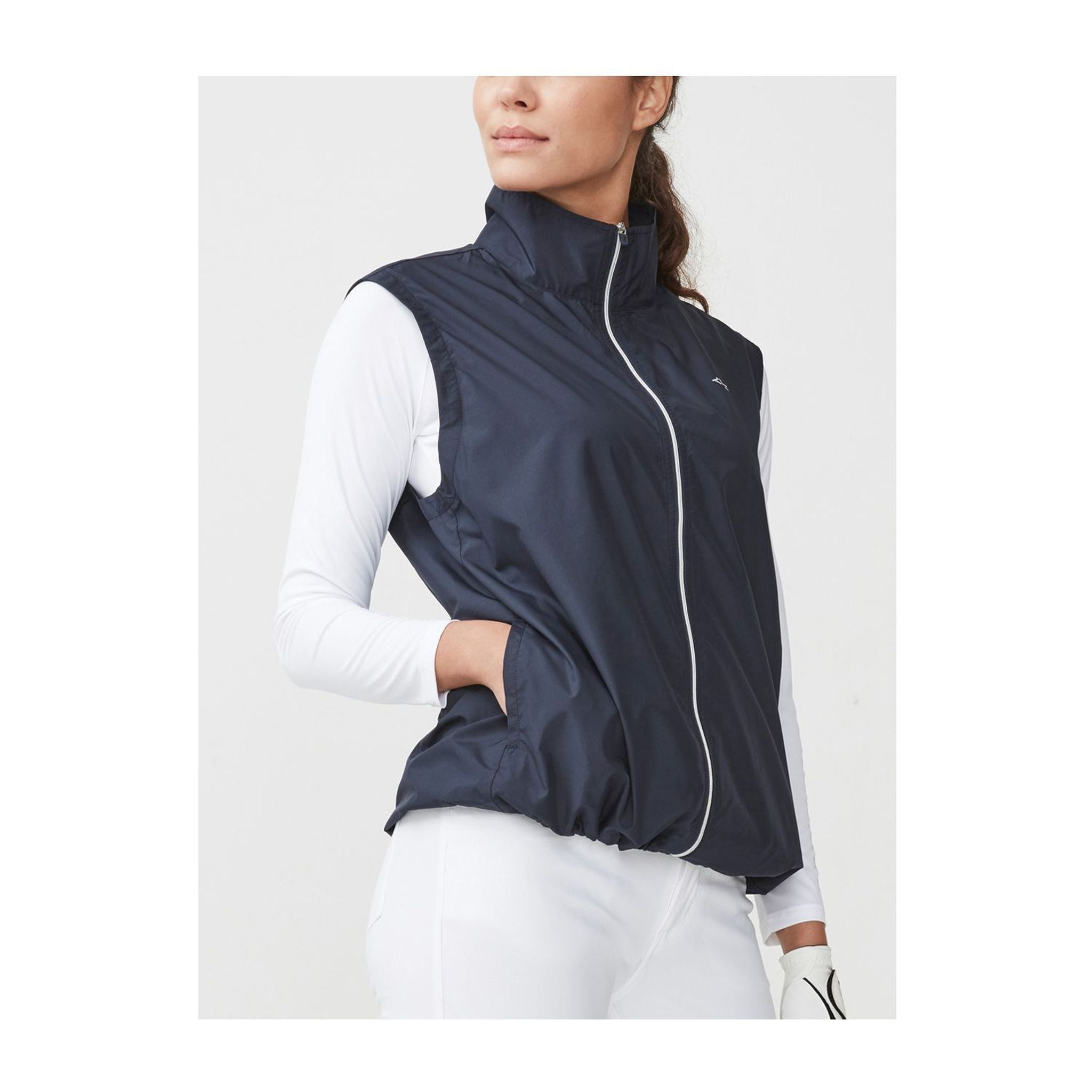 Gilet coupe-vent de poche Röhnisch bleu marine pour femme