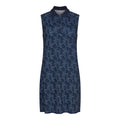 Robe de golf Röhnisch Rumie pour femme, motif à pois spatiaux, bleu marine