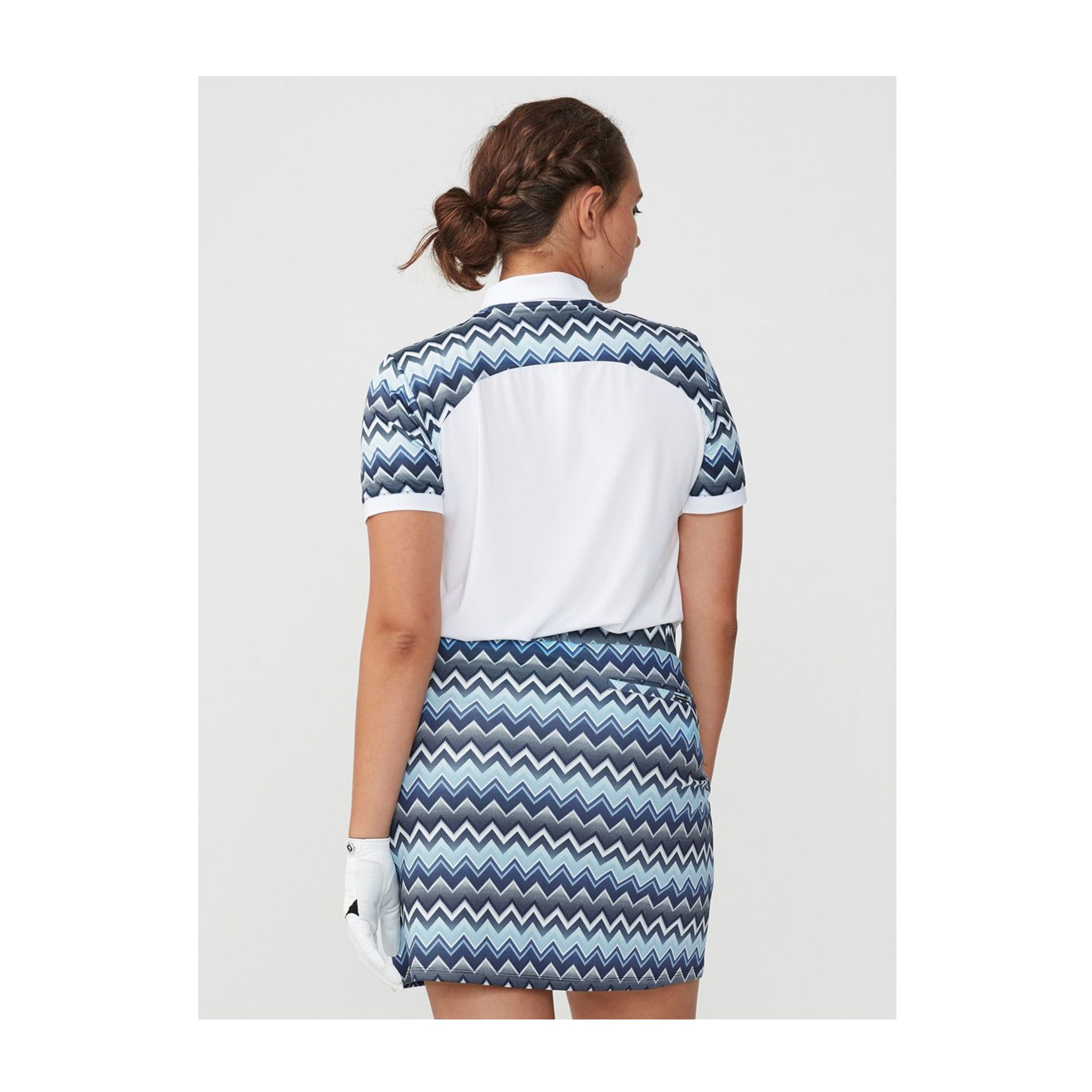 Polo Röhnisch Element Block Zigzag Bleu Femme