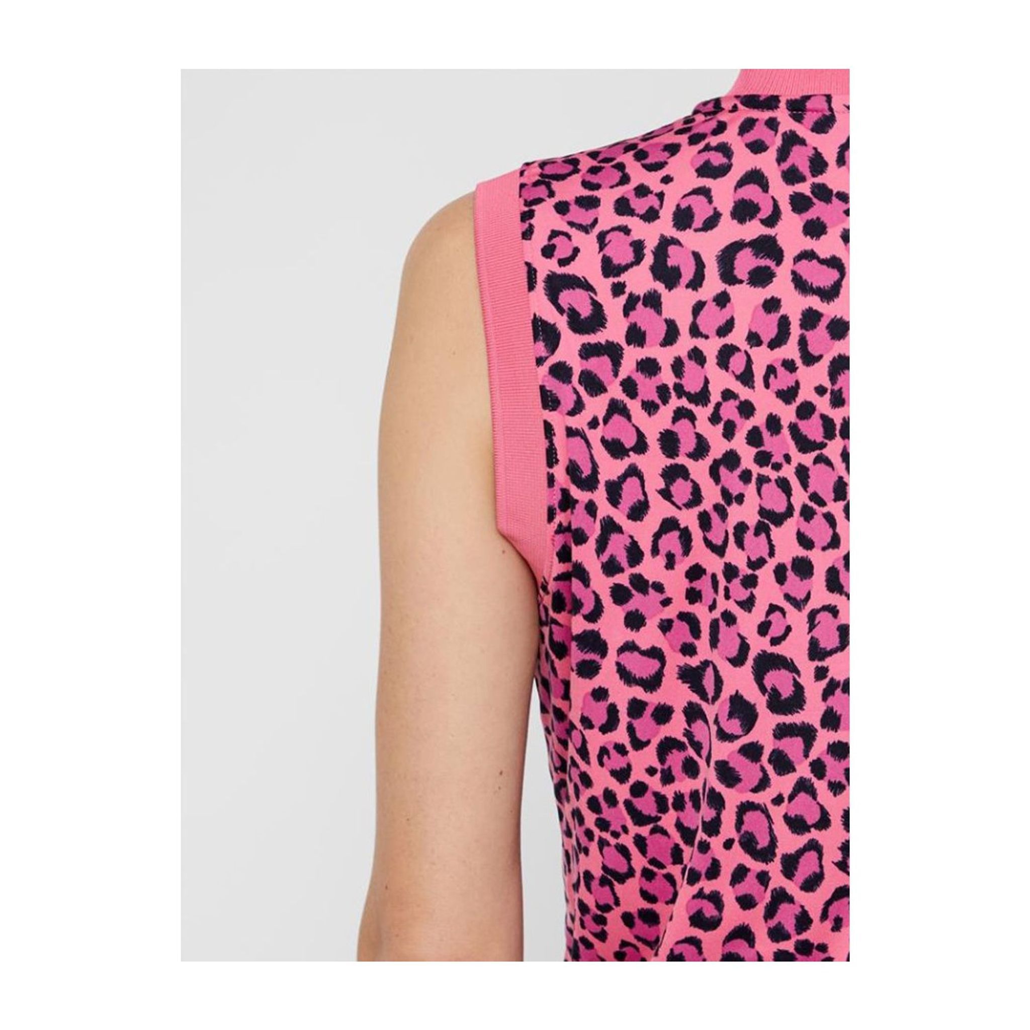 Polo J. Lindeberg W Audrey-TX Jersey SL Rose Léopard Femme