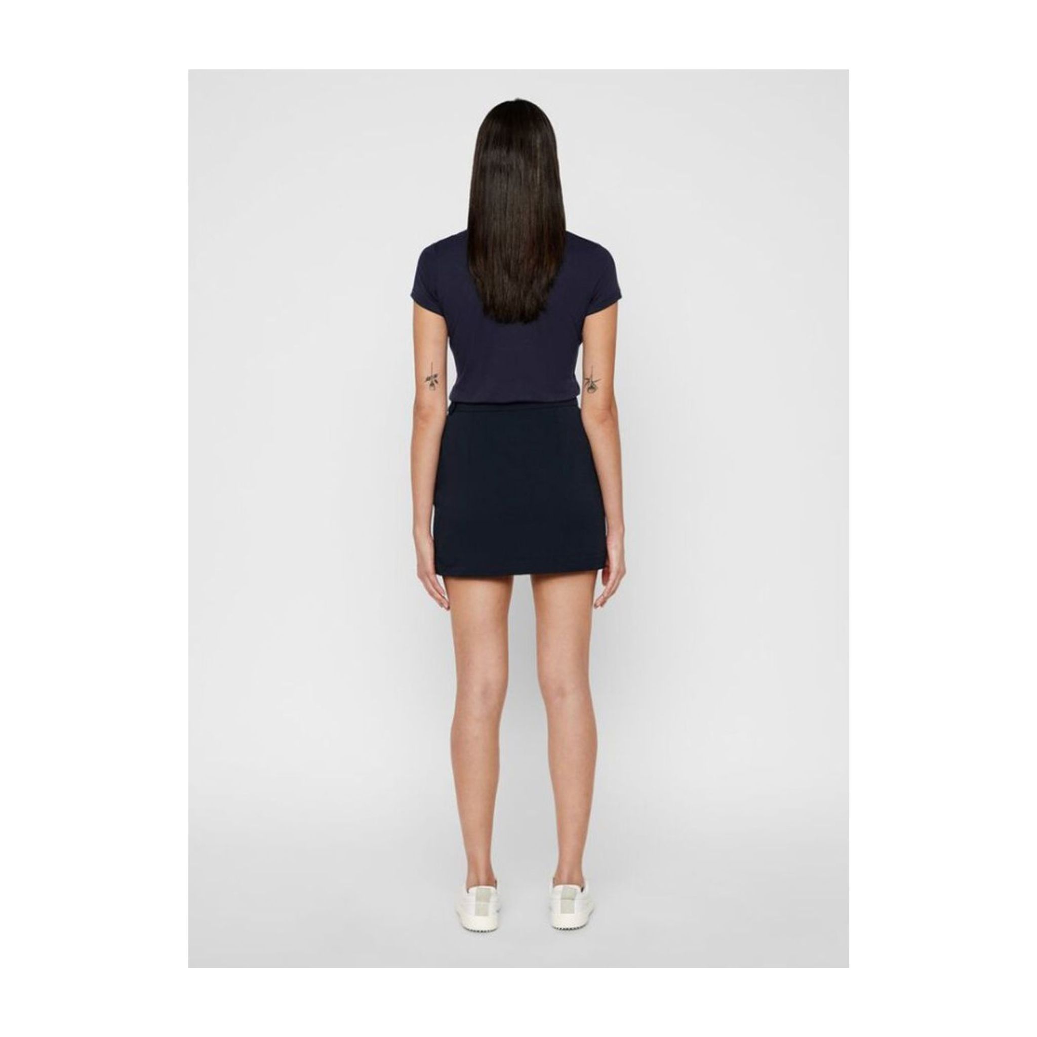 Polo J. Lindeberg W Alve-Cotton Poly Navy Melange Femme