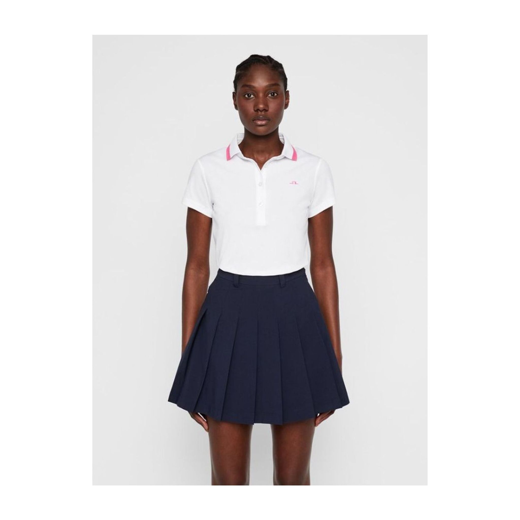 Polo J. Lindeberg W Alve-Cotton Poly Blanc Femme