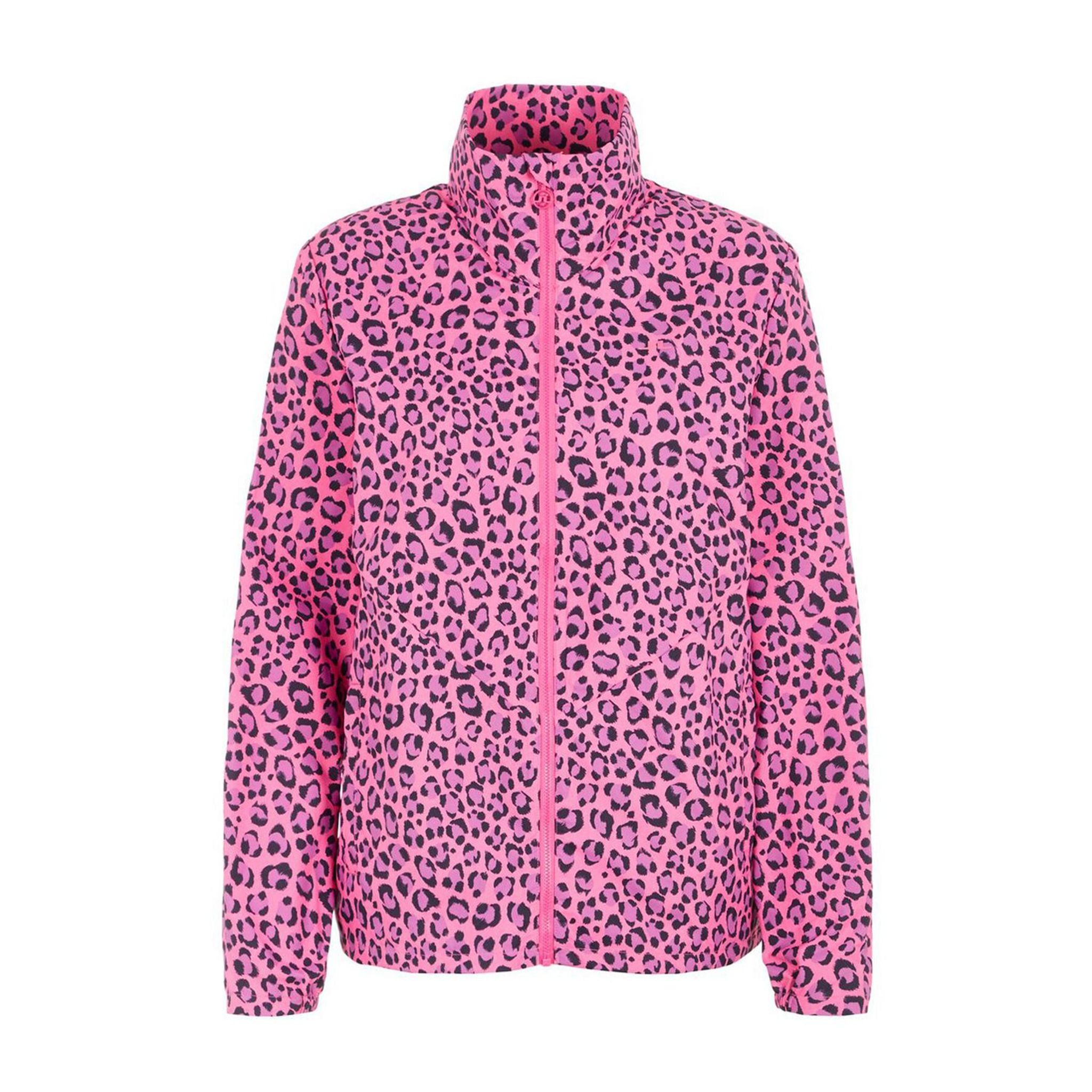 Veste J. Lindeberg W Lilyth Wind Tech Rose Léopard Femme
