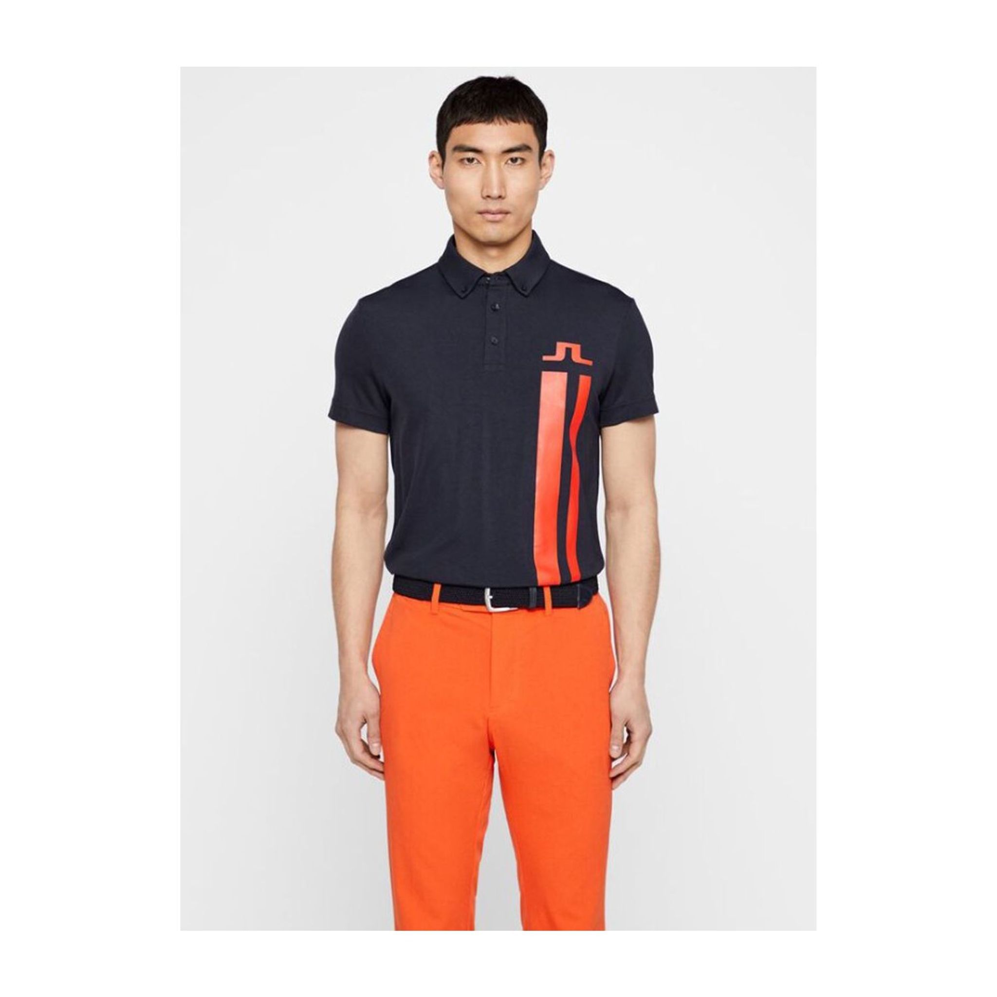 Polo en piqué J. Lindeberg M Zeke Reg Fit-Lux pour homme, bleu marine