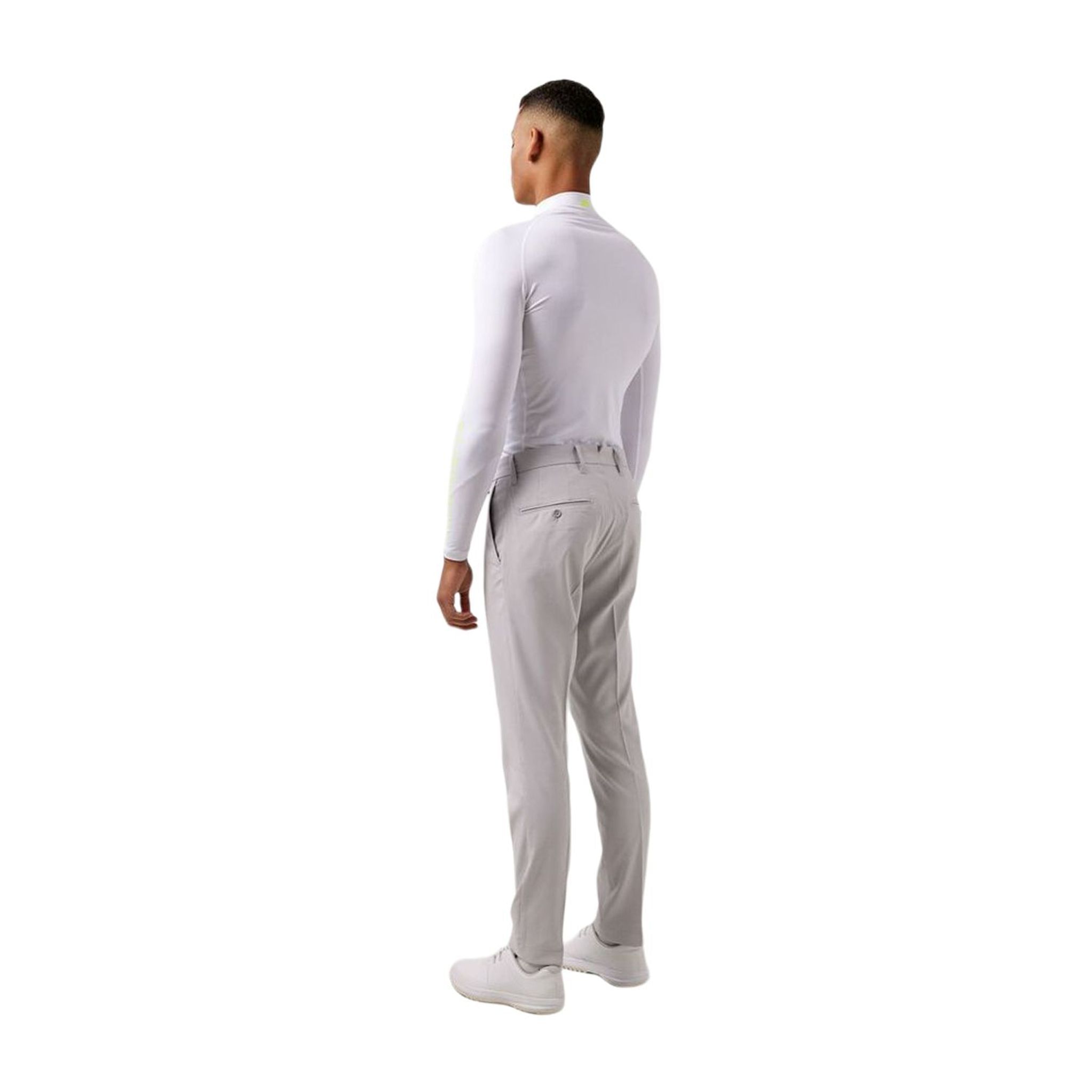 Haut de compression souple à manches longues J. Lindeberg Layer Aello pour homme, gris clair