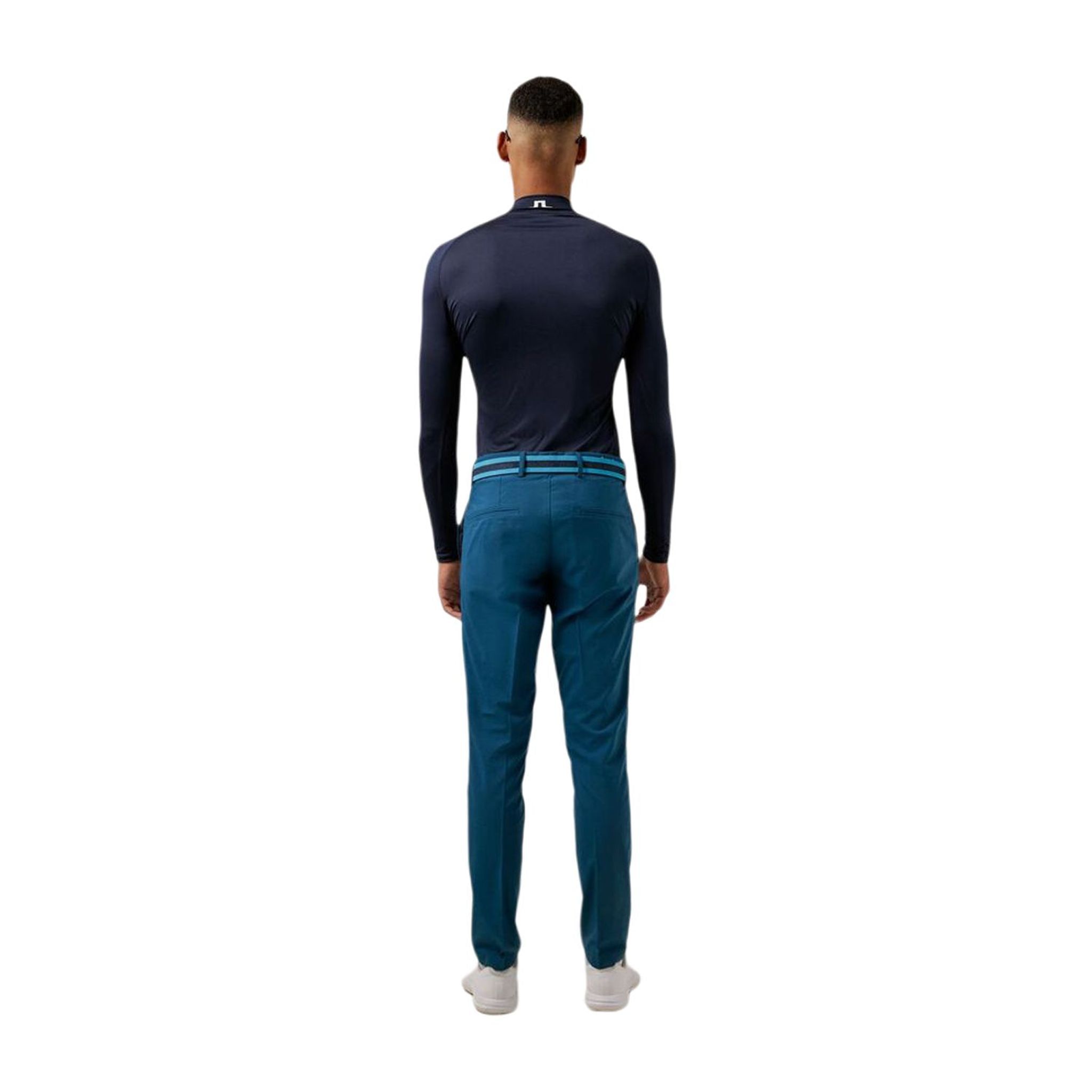 Haut de compression souple à manches longues J. Lindeberg Layer Aello pour homme, bleu foncé