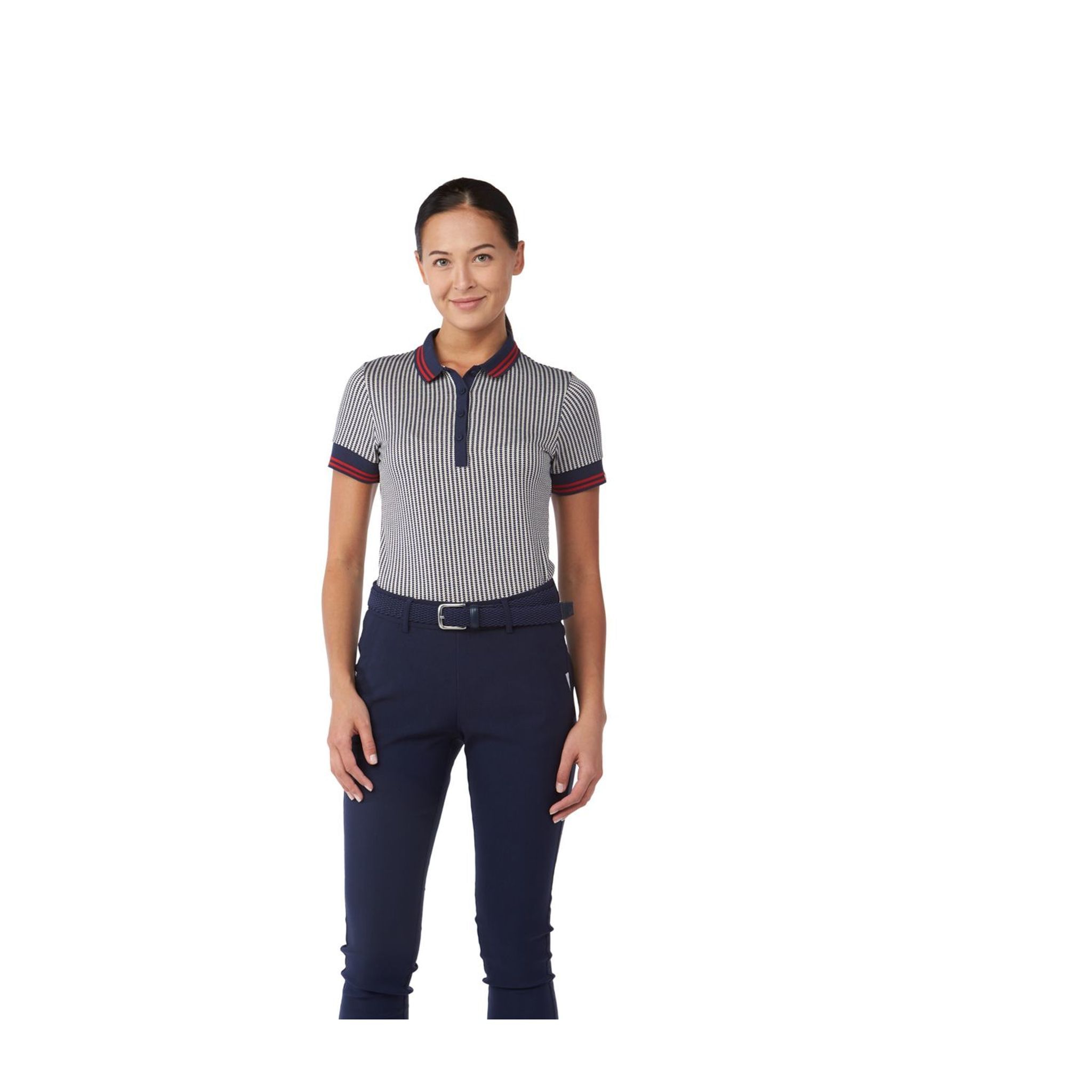Polo Kjus W Ella Structure SS Atlanta Blue/Buttercr Femme