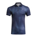 Polo Kjus M Spot Printed SS pour homme, bleu Atlanta/vert printanier