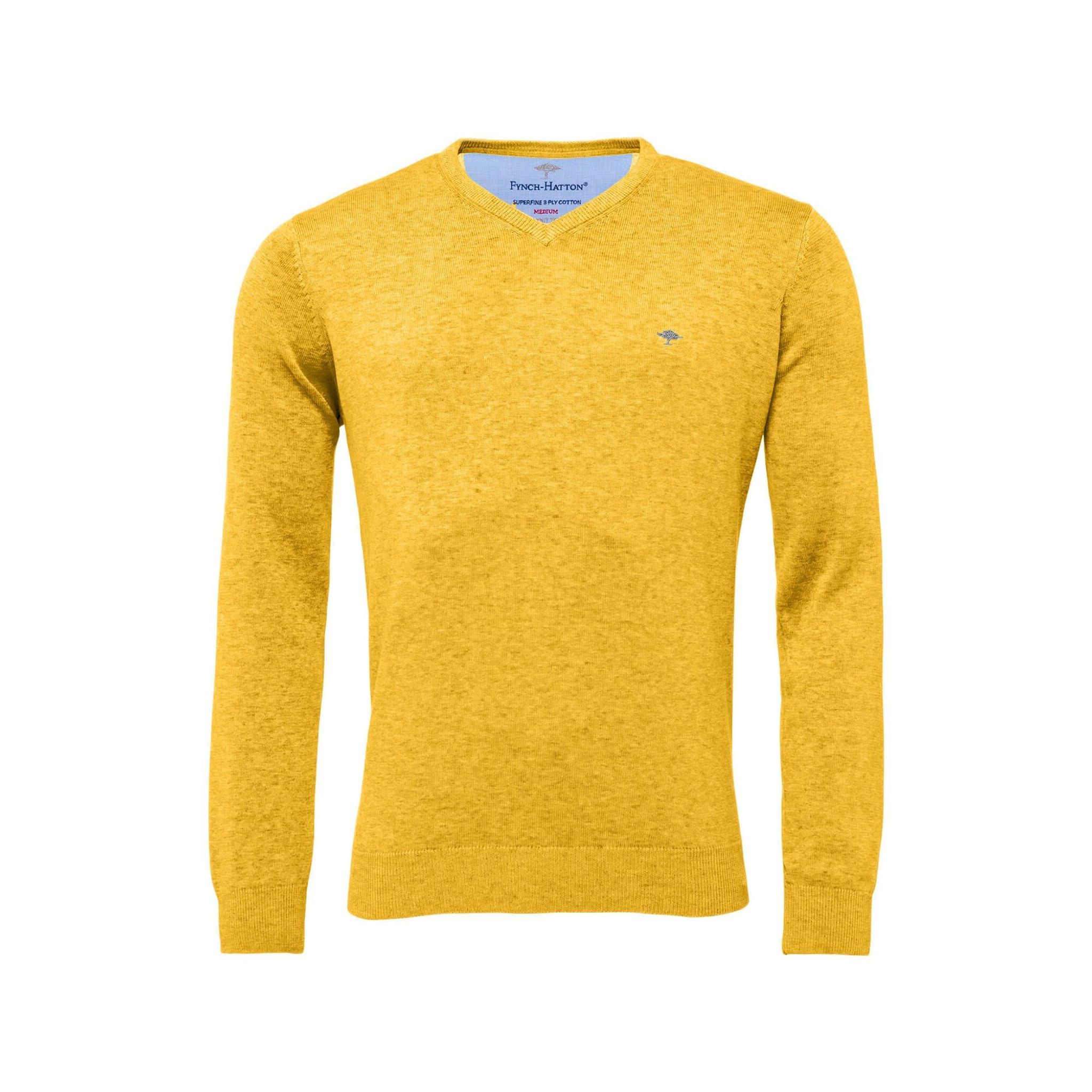 Pull de golf ultrafin à col en V Fynch Hatton pour homme, doux et résistant