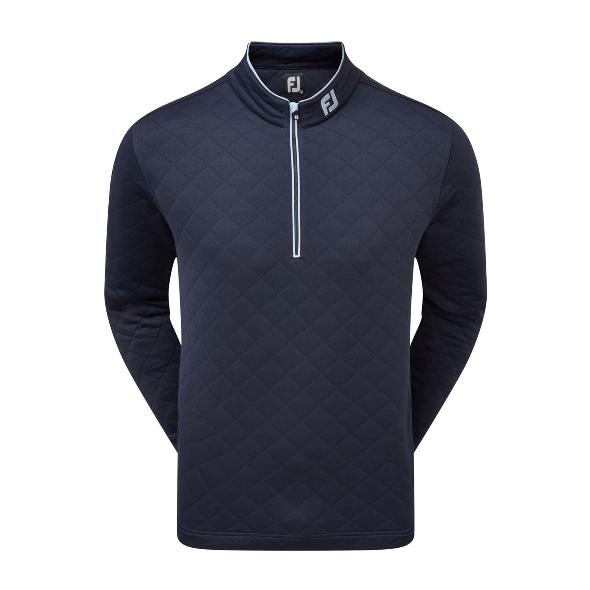 Pull Footjoy Diamond Jacquard 1/2 Zip Bleu Homme