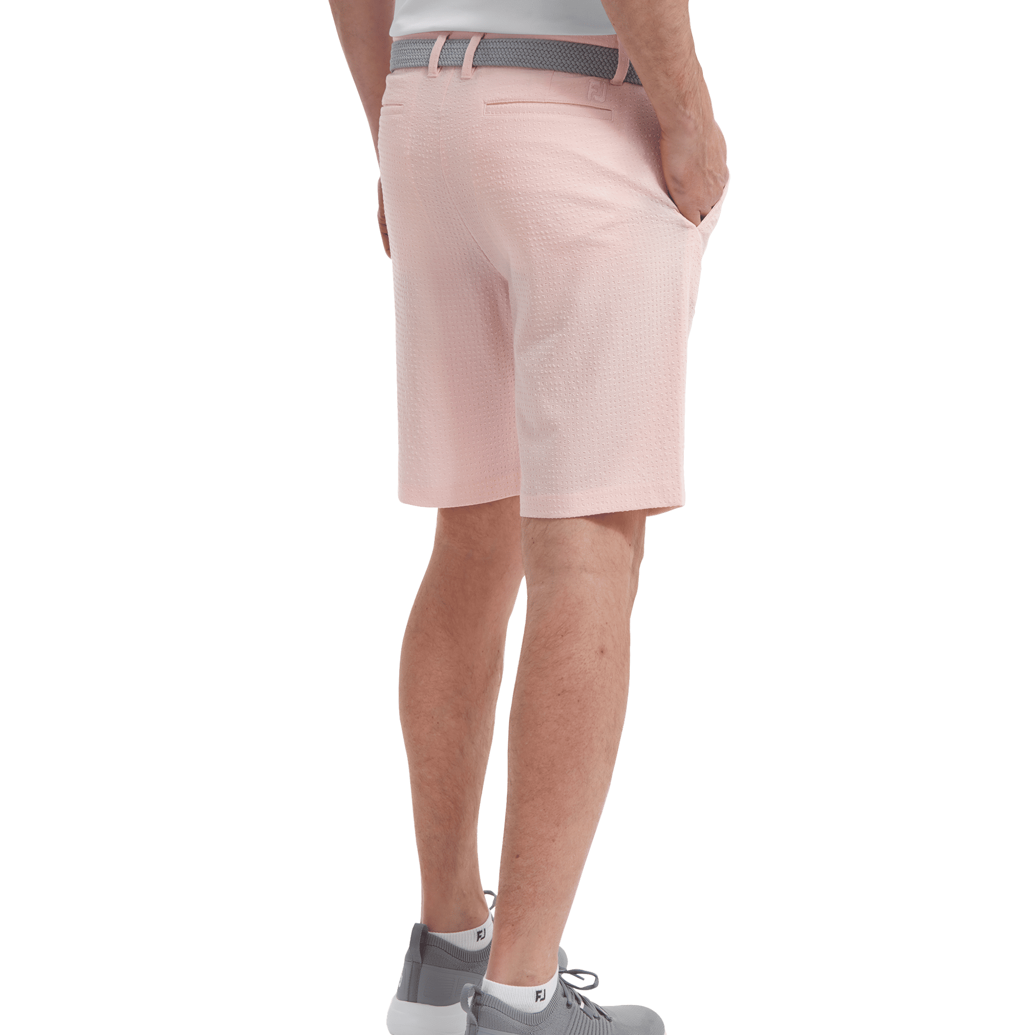 Short en seersucker Footjoy M Performance Quartz Pink pour homme