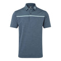 Polo de golf Footjoy Space Dye Block Lisle, Bluestone Homme