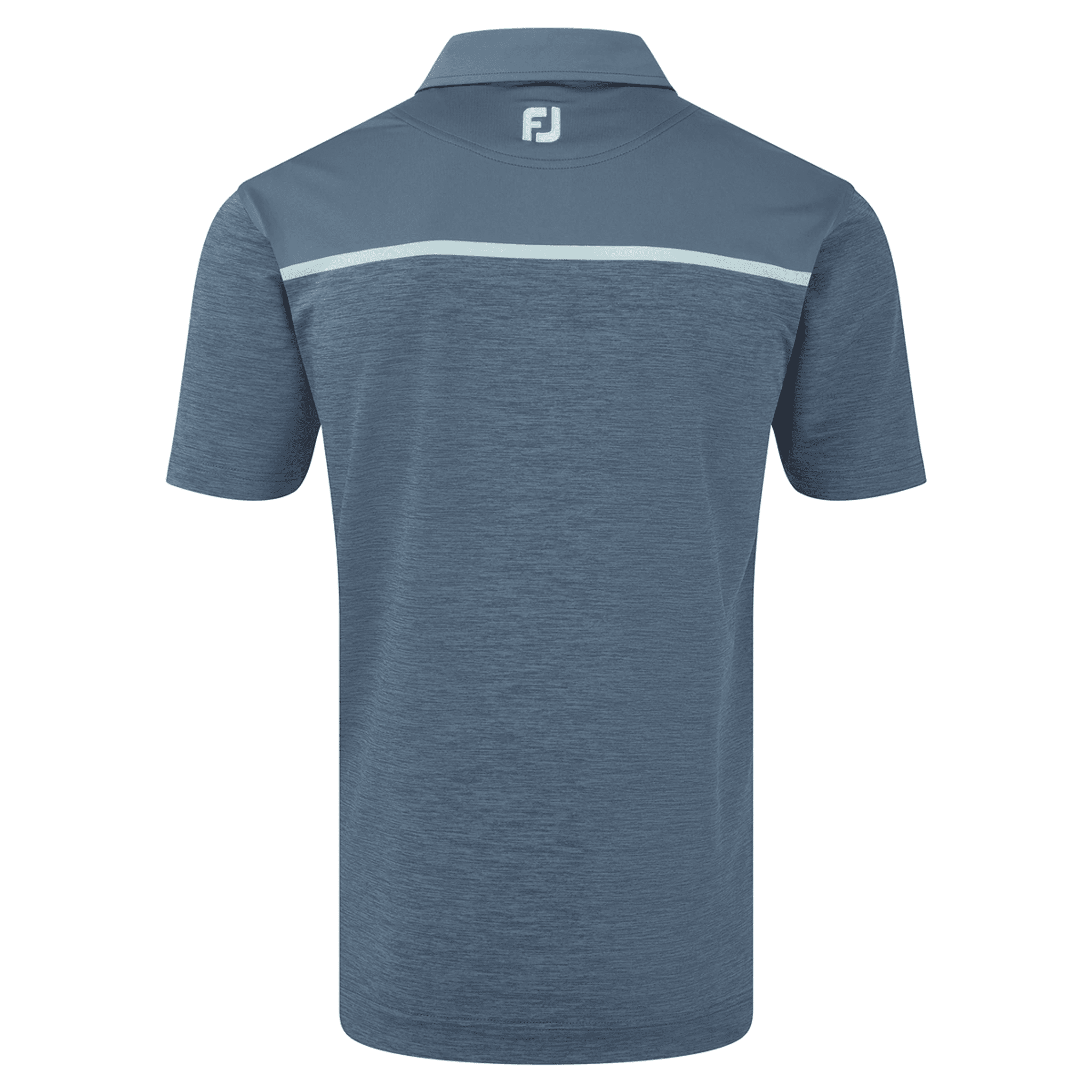 Polo de golf Footjoy Space Dye Block Lisle, Bluestone Homme Homme