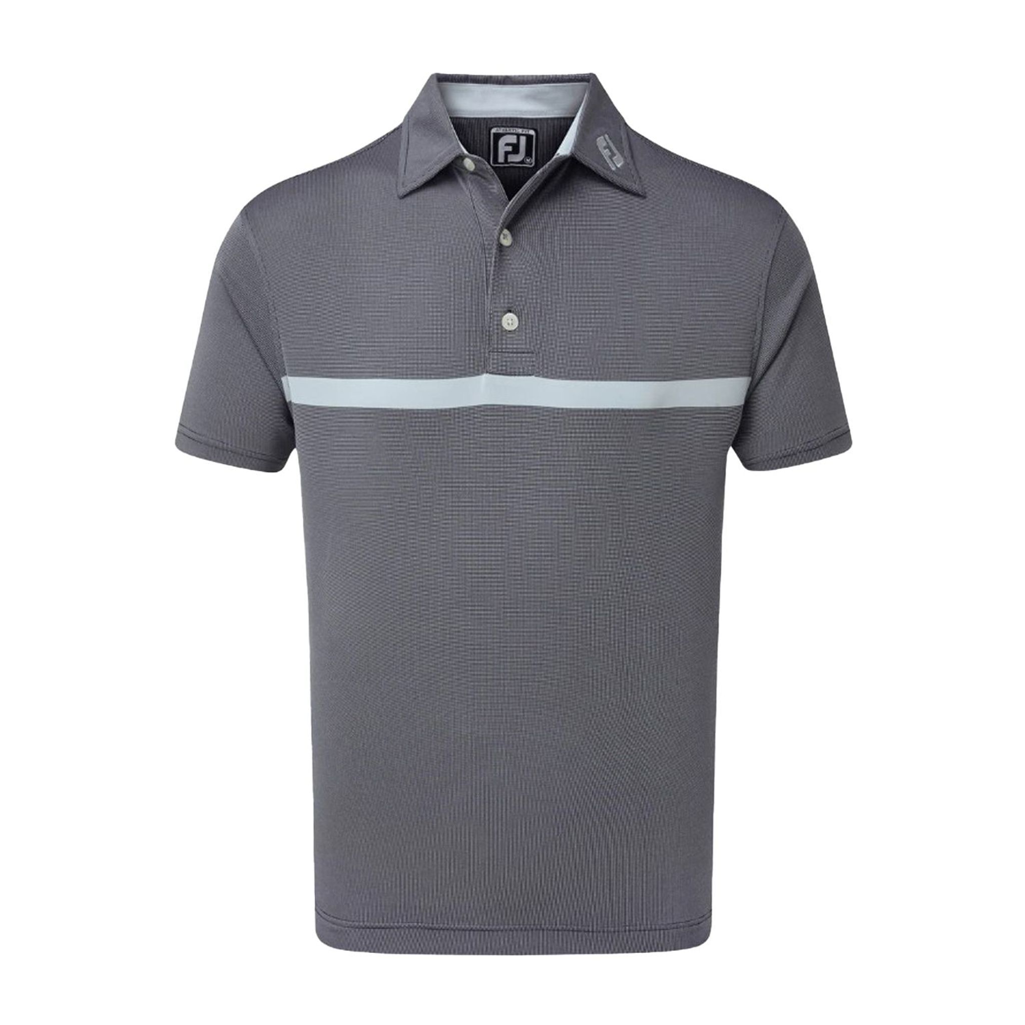 Polo SS Footjoy M Nailhead Jacquard bleu marine/bleu brouillard pour homme
