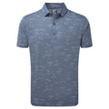 Polo de golf Footjoy Tropic Lisle Bluestone/Denim pour hommes