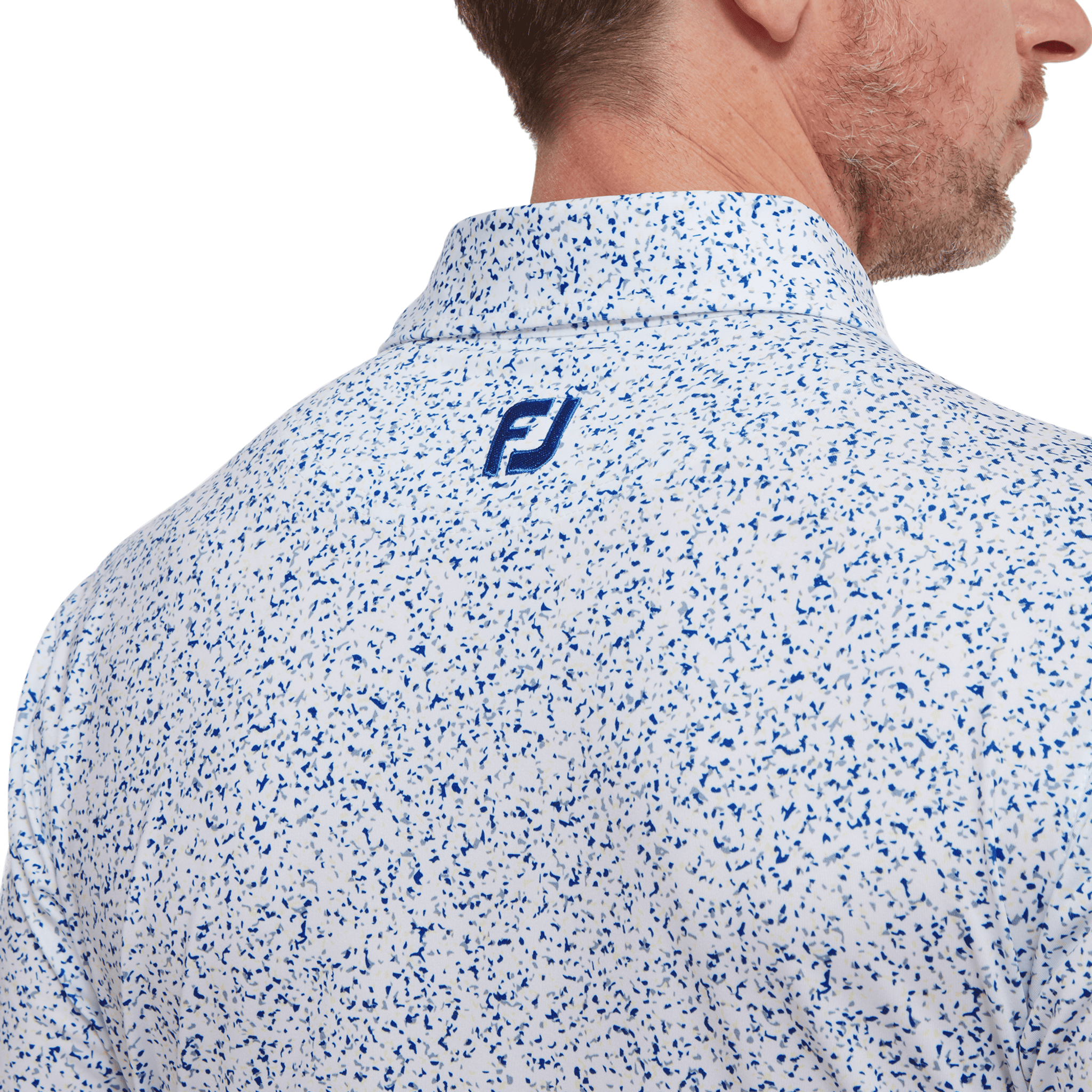 Polo Footjoy en fil d'Écosse imprimé granit pour homme