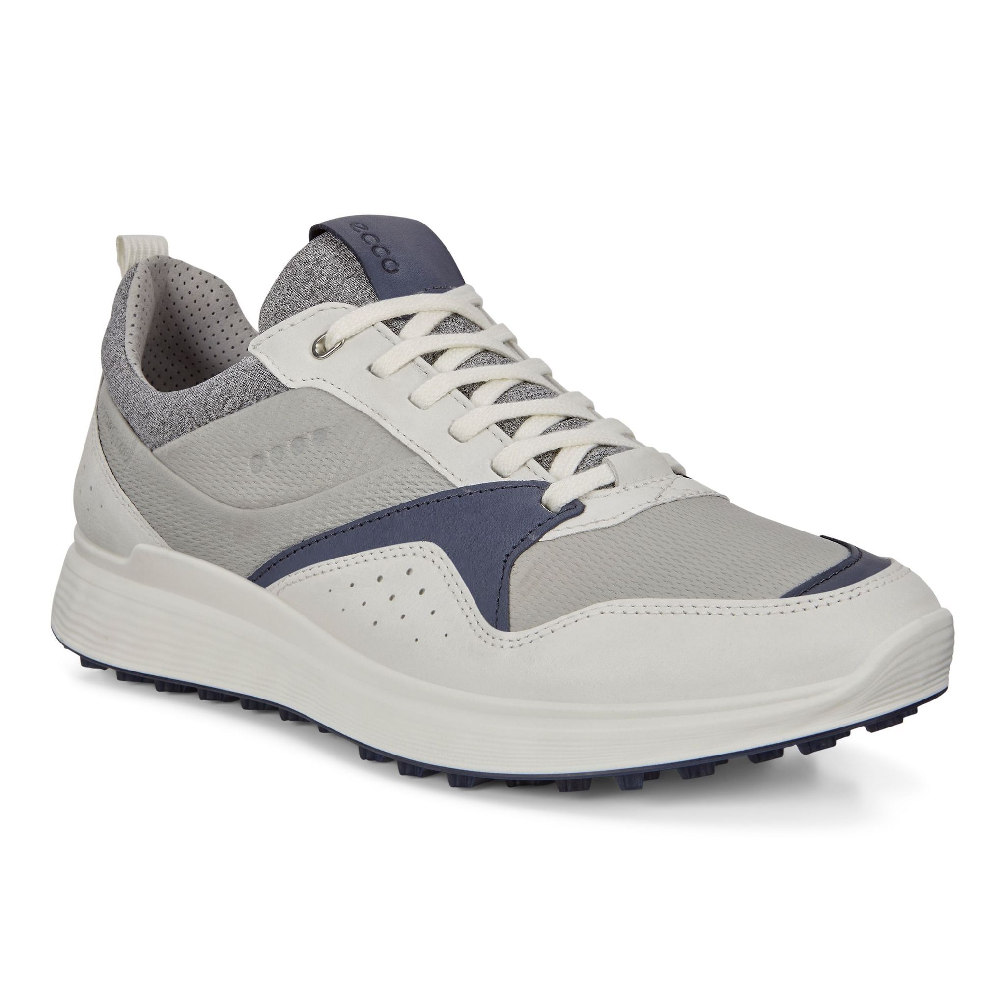 Ecco M S-Casual Blanc/Vrai Bleu Marine Homme