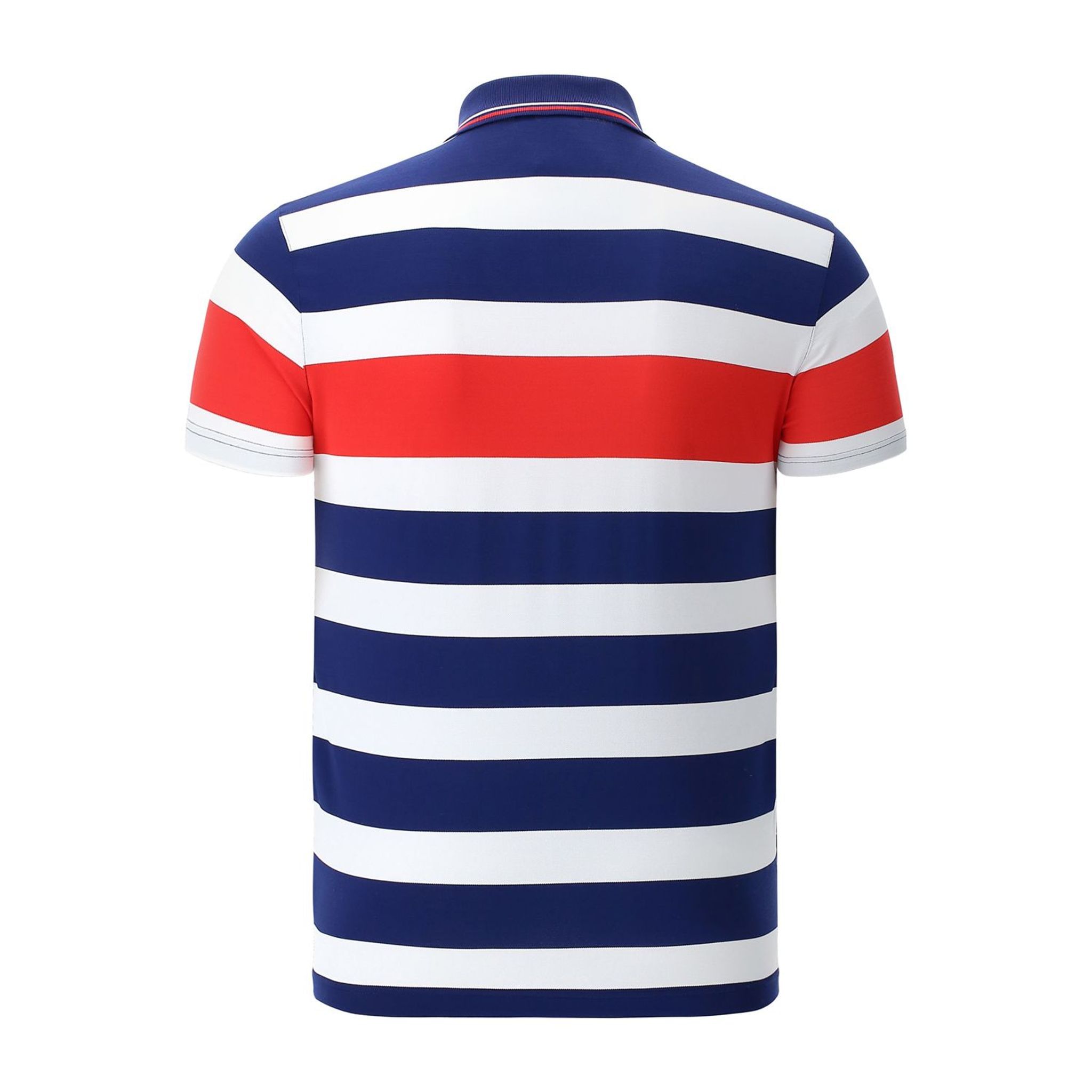 Chervo Polo Alicio Blanc/Bleu Foncé Homme