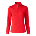Polo à manches courtes Anna Daily Sports rouge cardinal pour femme