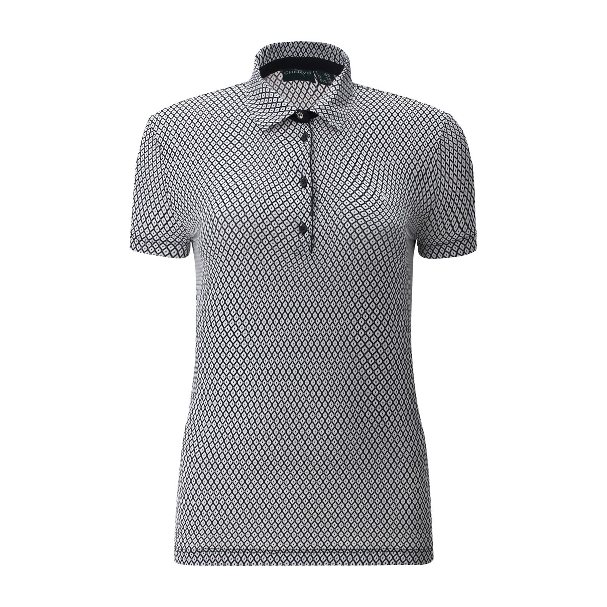 Polo Chervo W Abito SS Noir/Blanc Femme