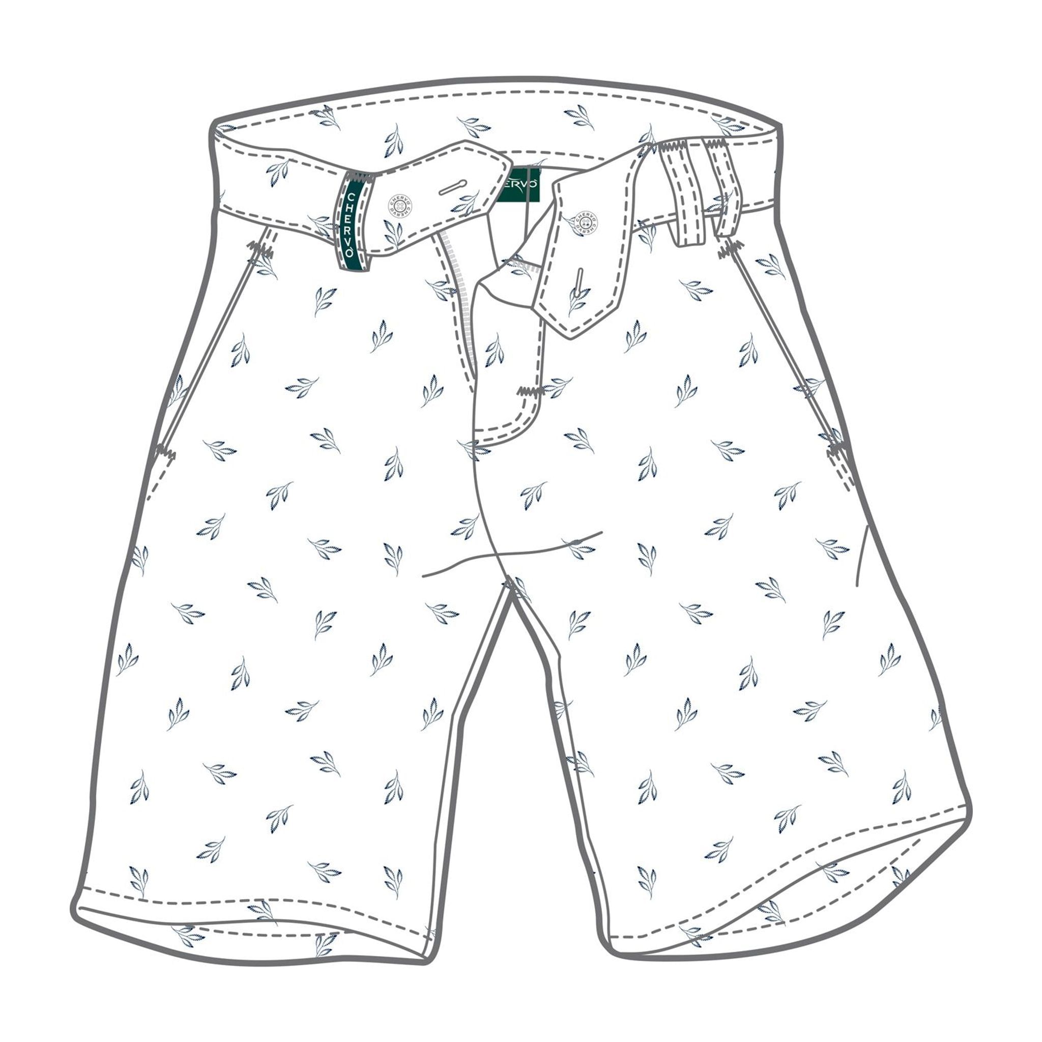 Bermuda Chervo M Giovedi Blanc (Petit Motif) 48 Homme