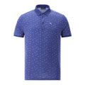 Polo Chervo M Asier SS bleu (petit motif) pour homme