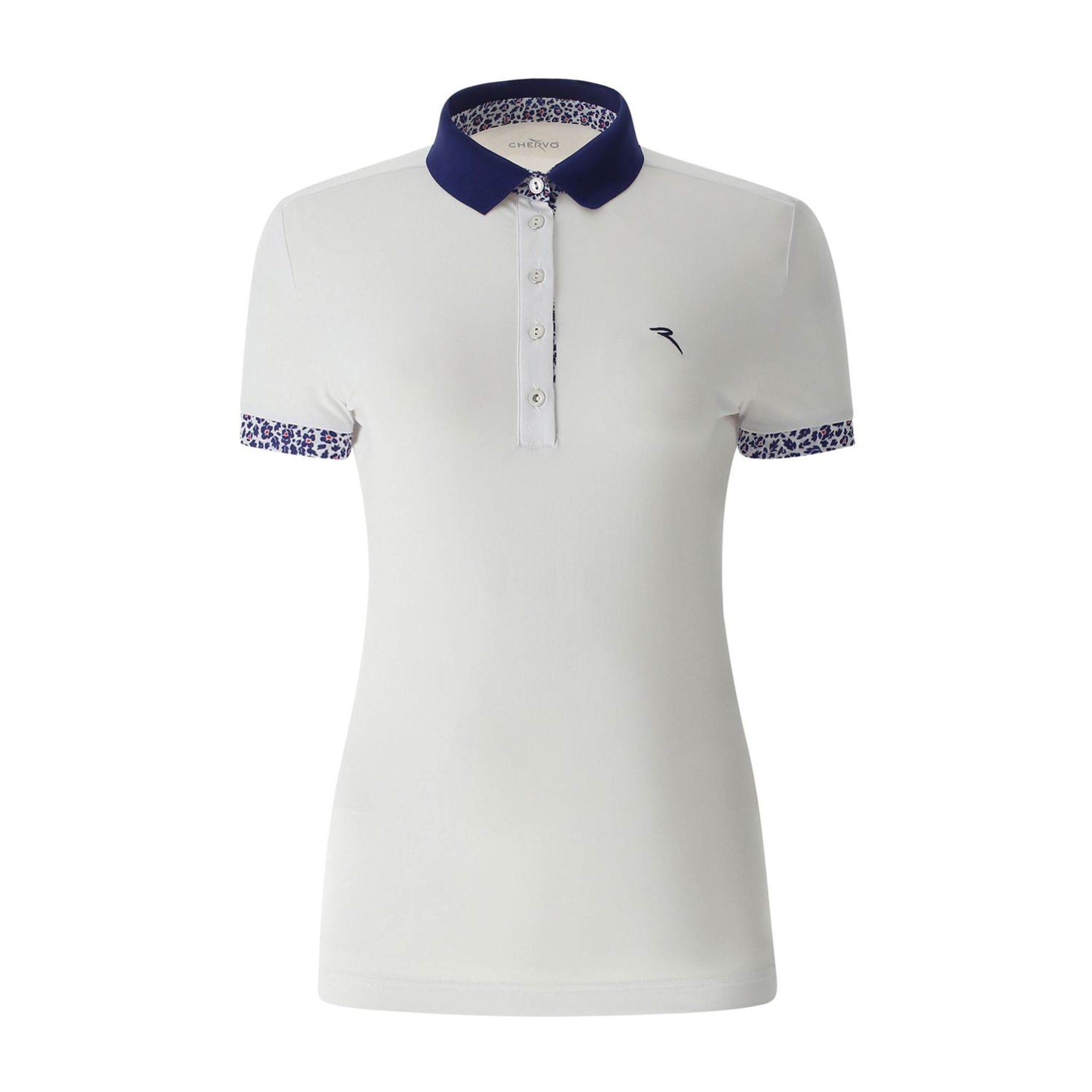 Polo Chervo W Angelie SS Blanc (motif col et manches) Femme