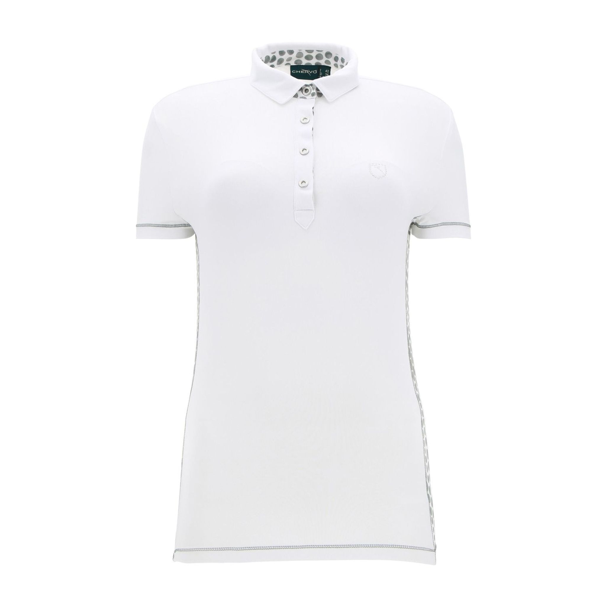 Polo Chervo W Aibo SS à motifs blanc/vert pour femme