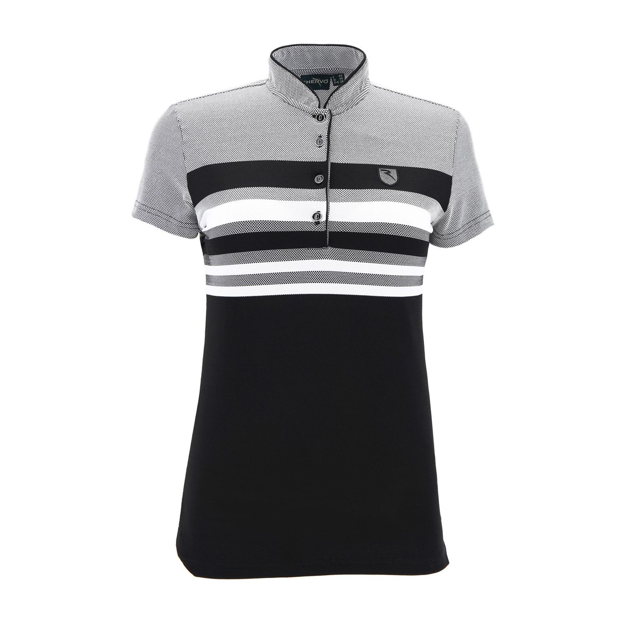 Polo Chervo W Annetta SS Blanc/Noir Femme