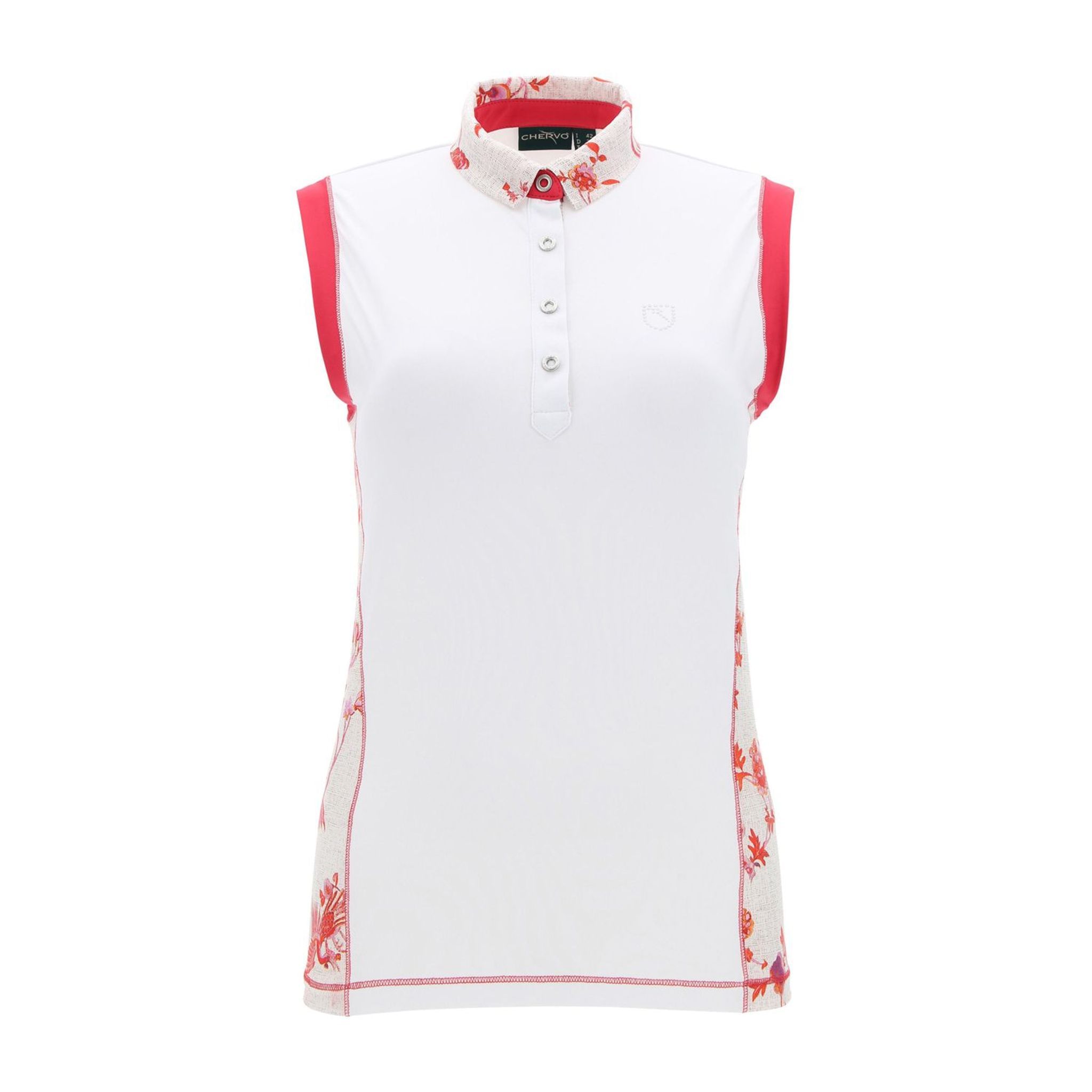 Polo Chervo W Alaavio SL à motifs blanc/rouge pour femme