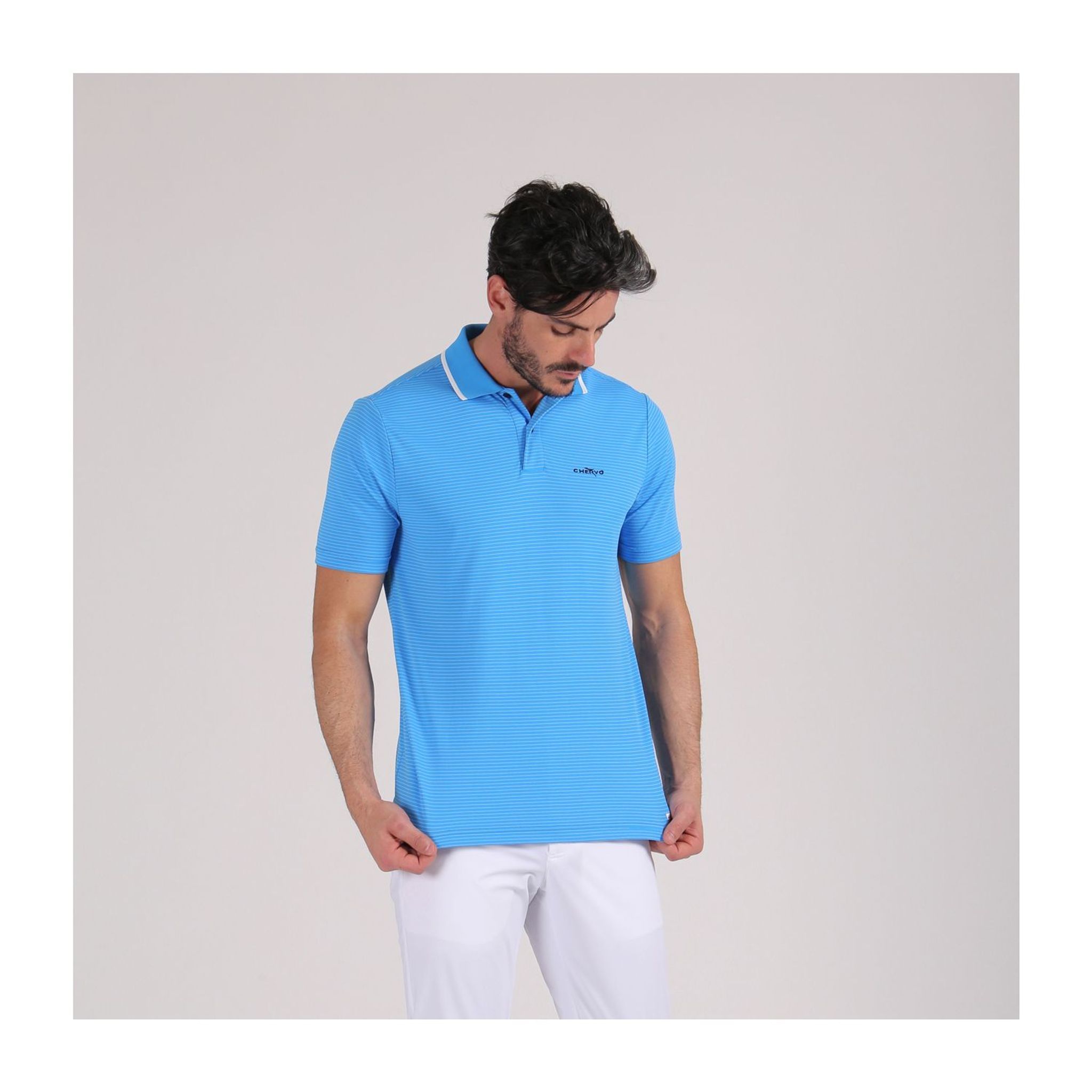 Polo Chervo Asperula Bleu Homme