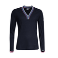Polo Cross Sportswear W LS Stripe Bleu marine pour femme