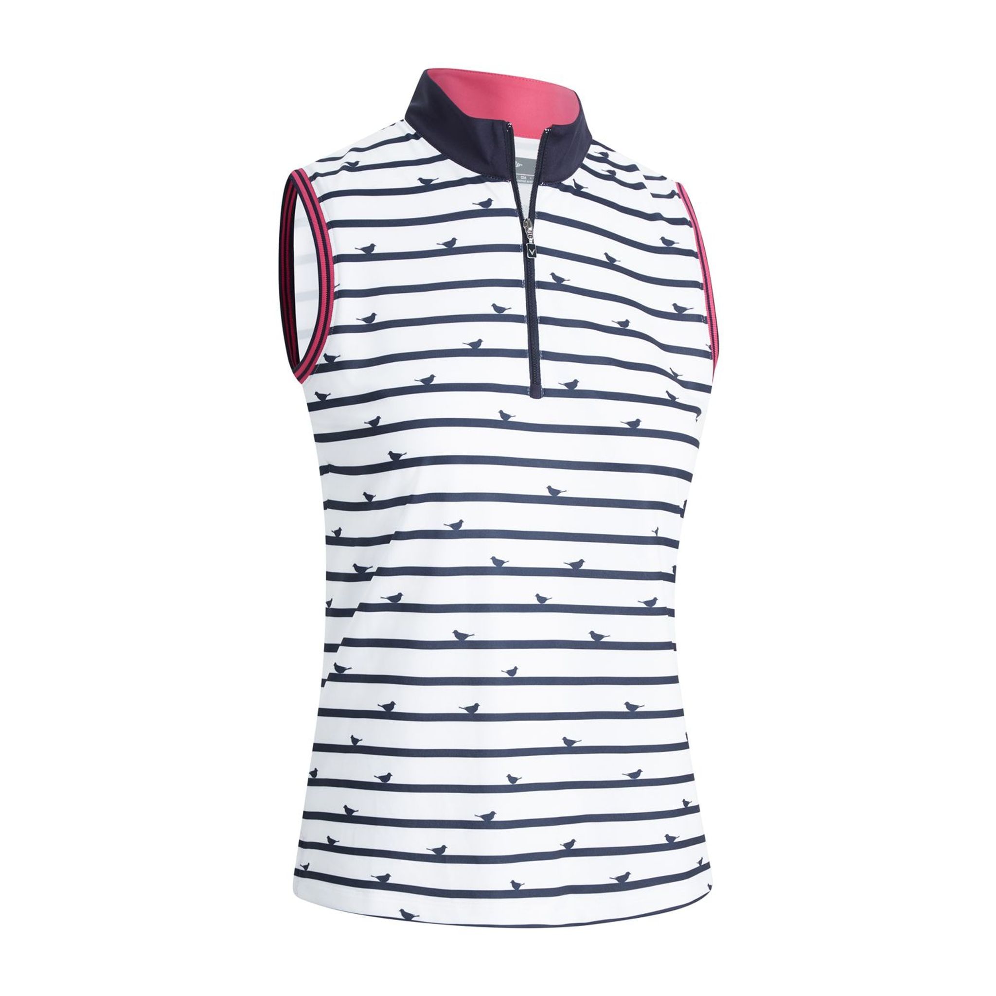 Polo Callaway W Birdie Stripe SL pour femme Peacoat